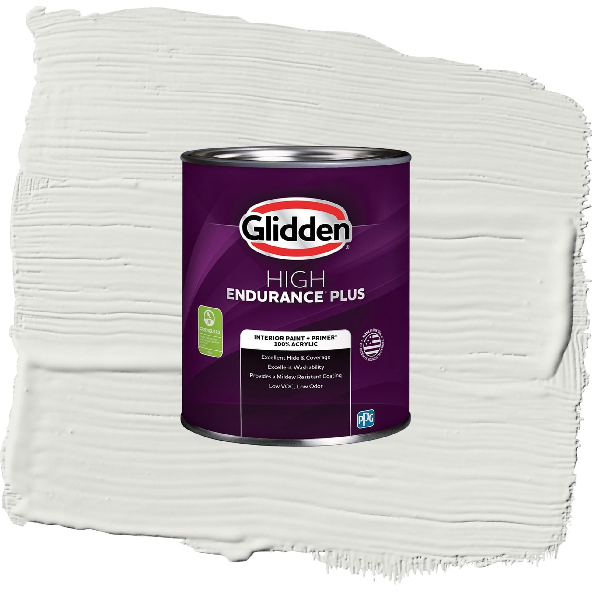 Glidden HEP Tundra Frost / Grey, Eggshell Interior Paint with Primer, 1 Quart