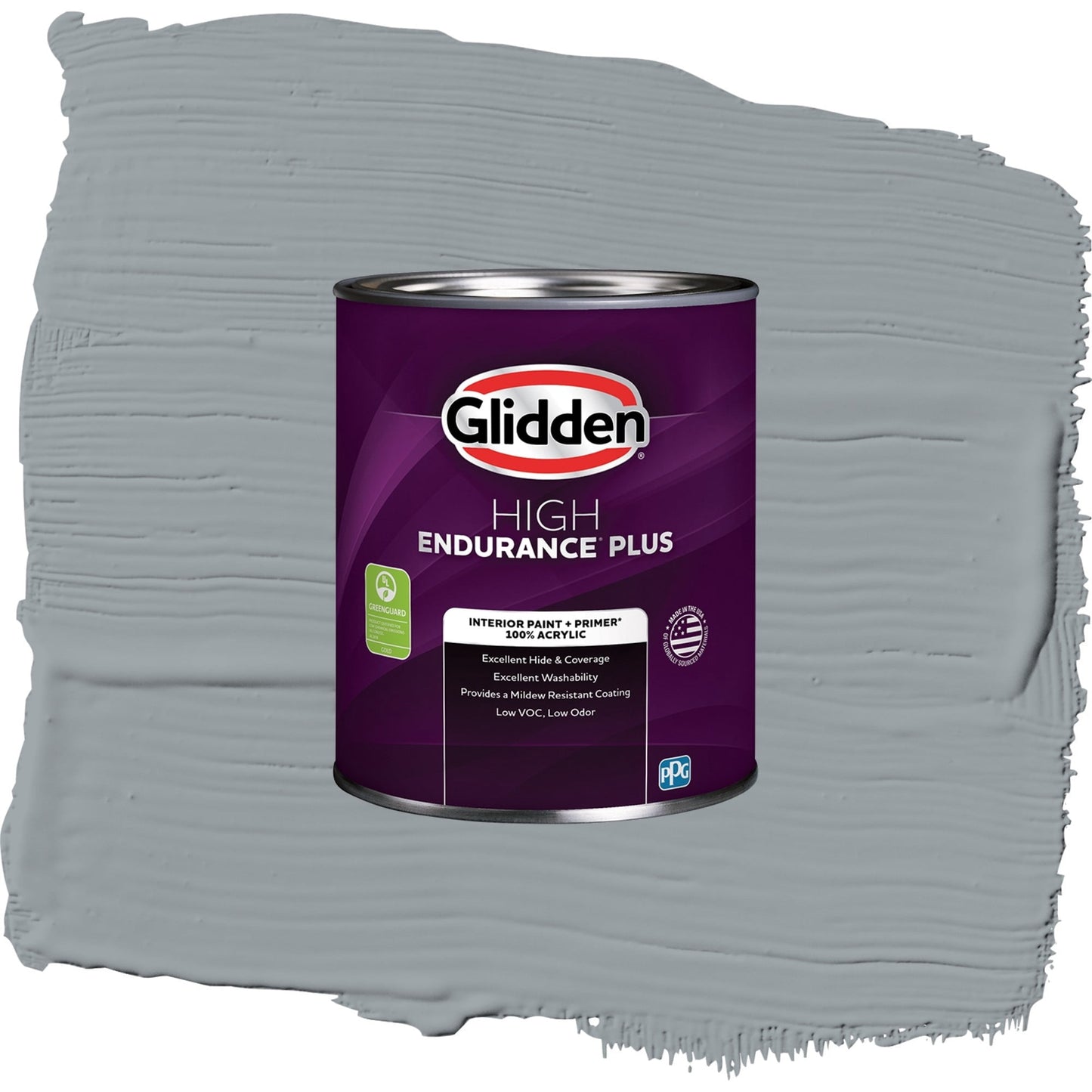Glidden HEP UFO / Gray, Eggshell Interior Paint with Primer, 1 Quart