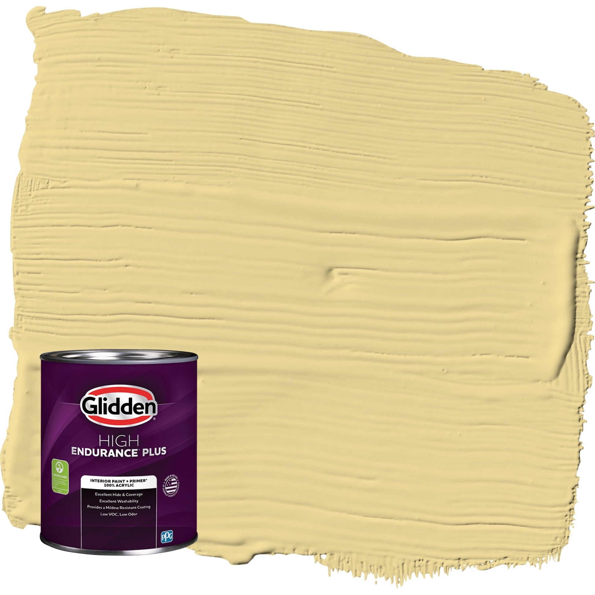 Glidden HEP Wayward Wind / Yellow, Eggshell Interior Paint with Primer, 1 Quart