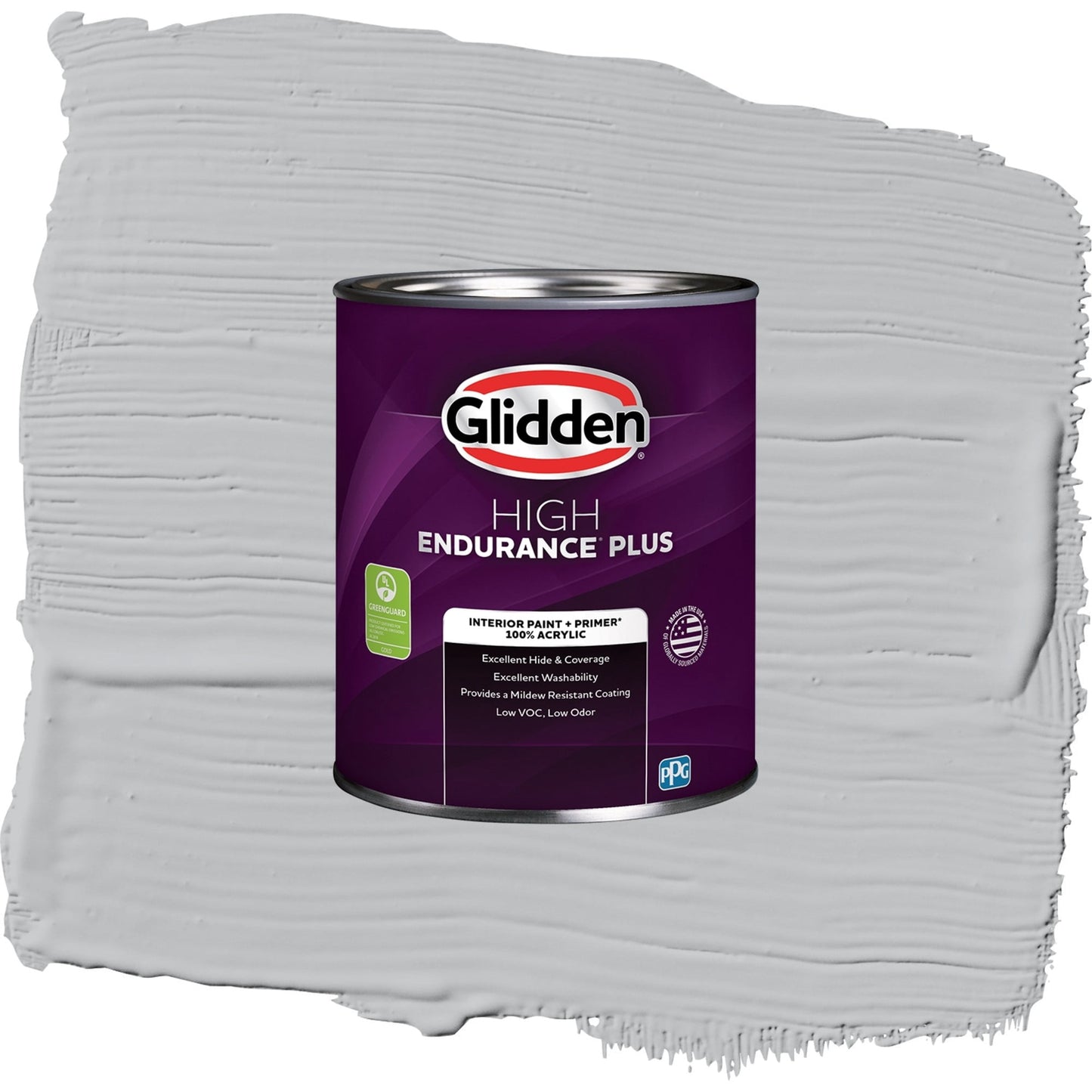 Glidden HEP Whirlwind / Gray, Eggshell Interior Paint with Primer, 1 Quart