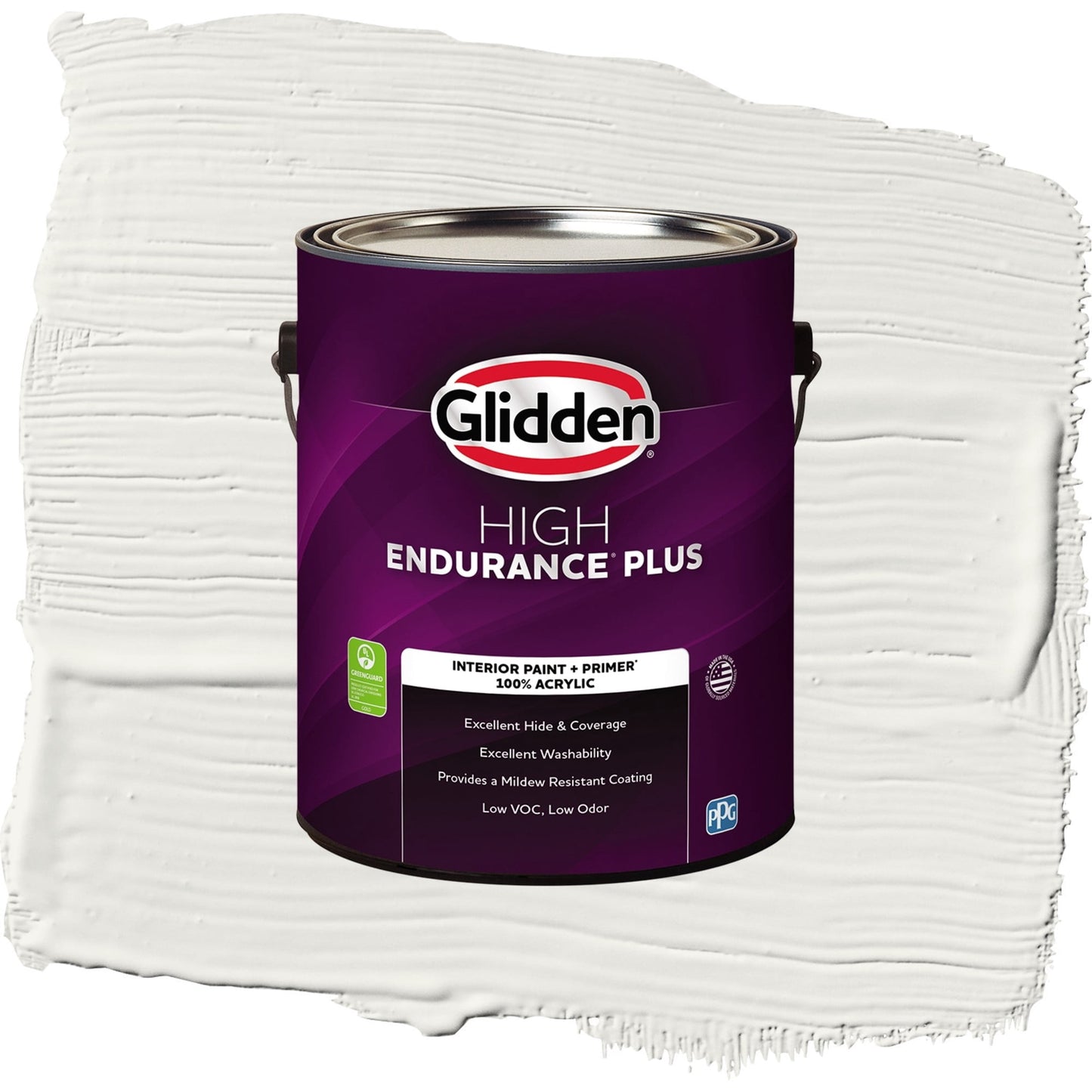Glidden HEP Willow Springs / White Flat Interior Paint with Primer, 1 Gallon