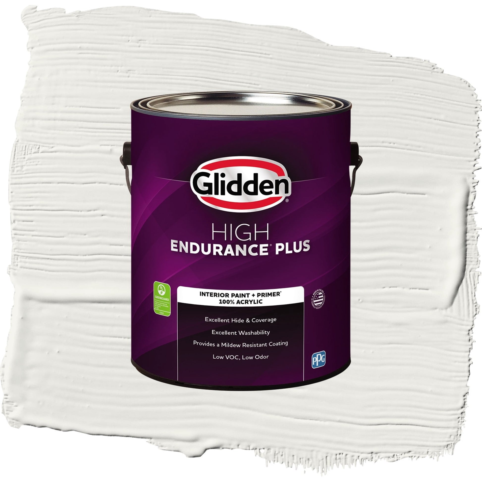 Glidden HEP Willow Springs / White Semi-Gloss Interior Paint with Primer, 1 Gallon