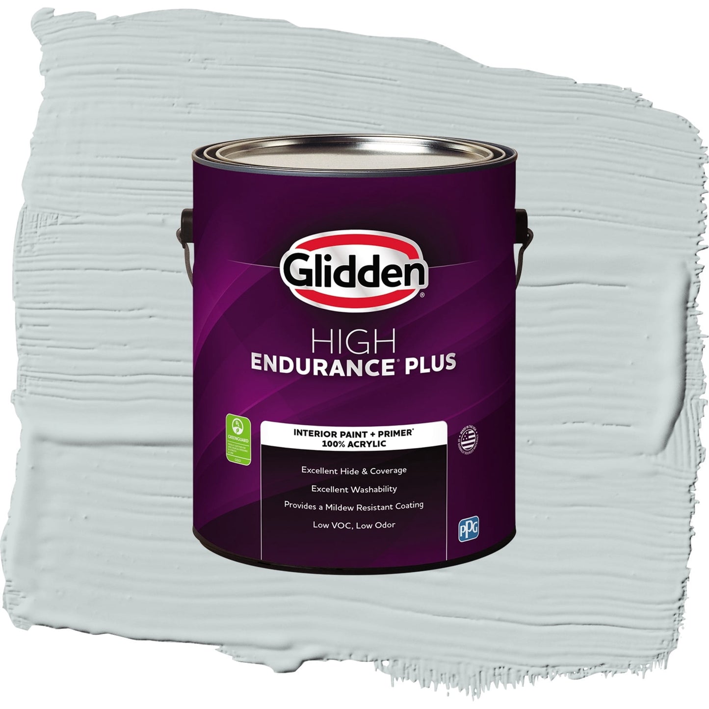 Glidden HEP Winter Chill / Gray, Flat Interior Paint with Primer, 1 Gallon