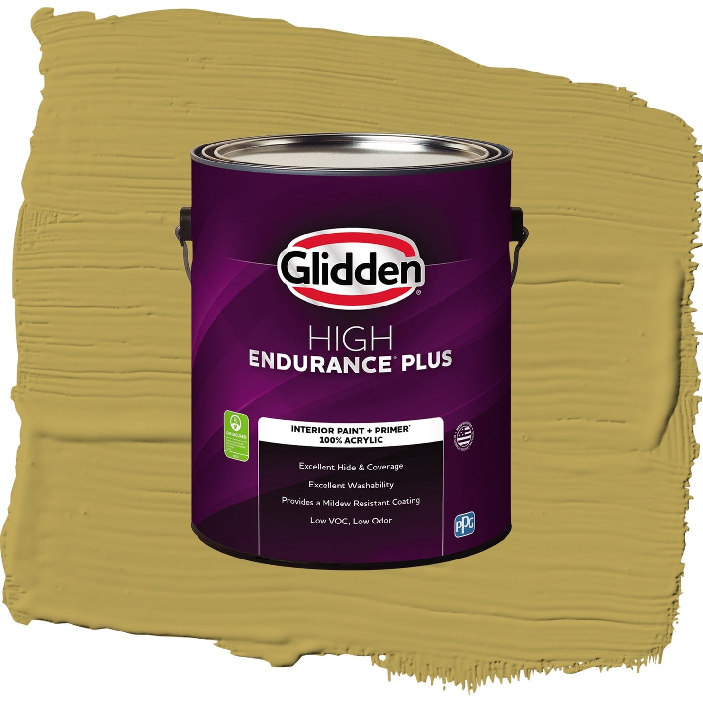 Glidden HEP Woolen Mittens / Green, Eggshell Interior Paint with Primer, 1 Gallon