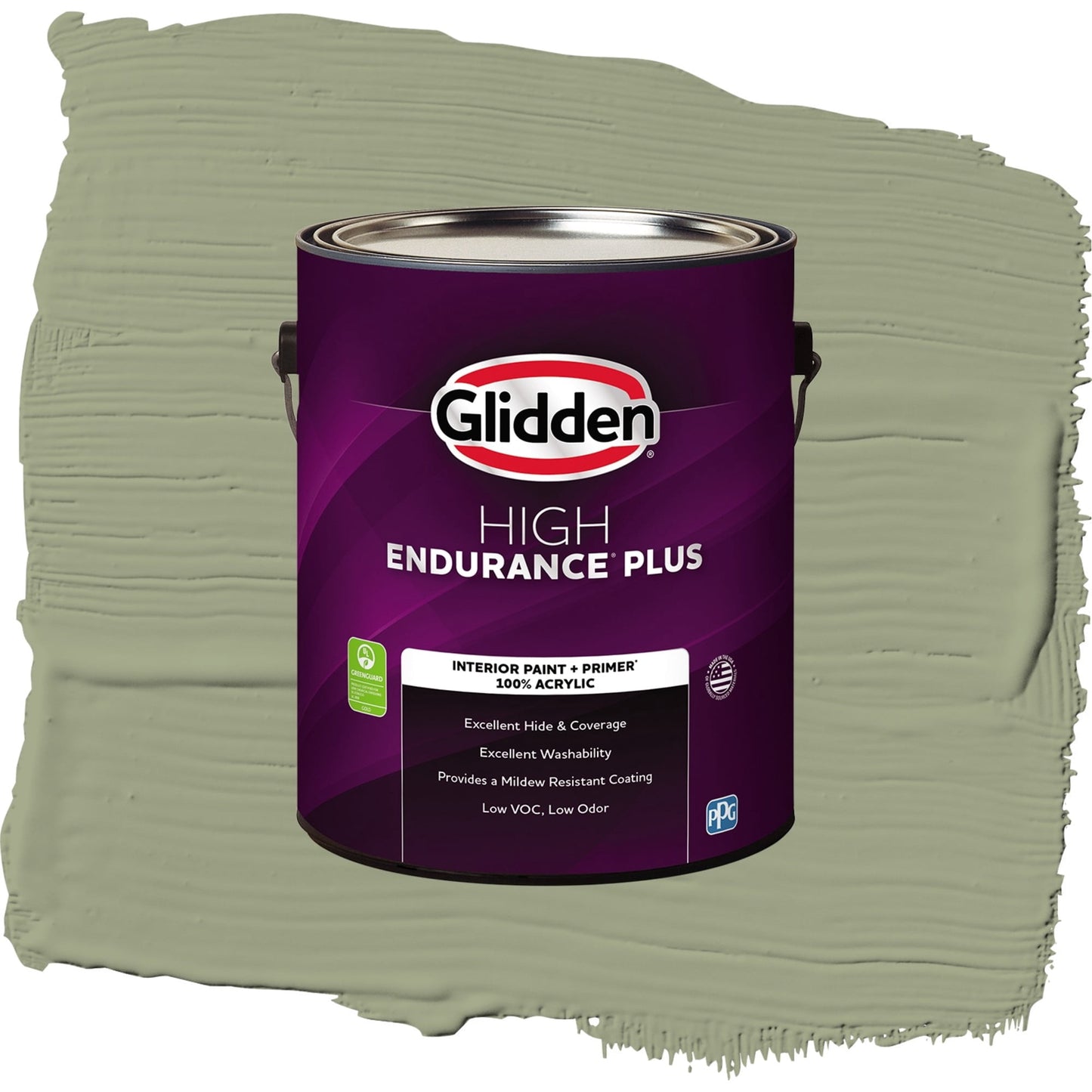 Glidden HEP Zebra Grass / Green, Eggshell Interior Paint with Primer, 1 Gallon