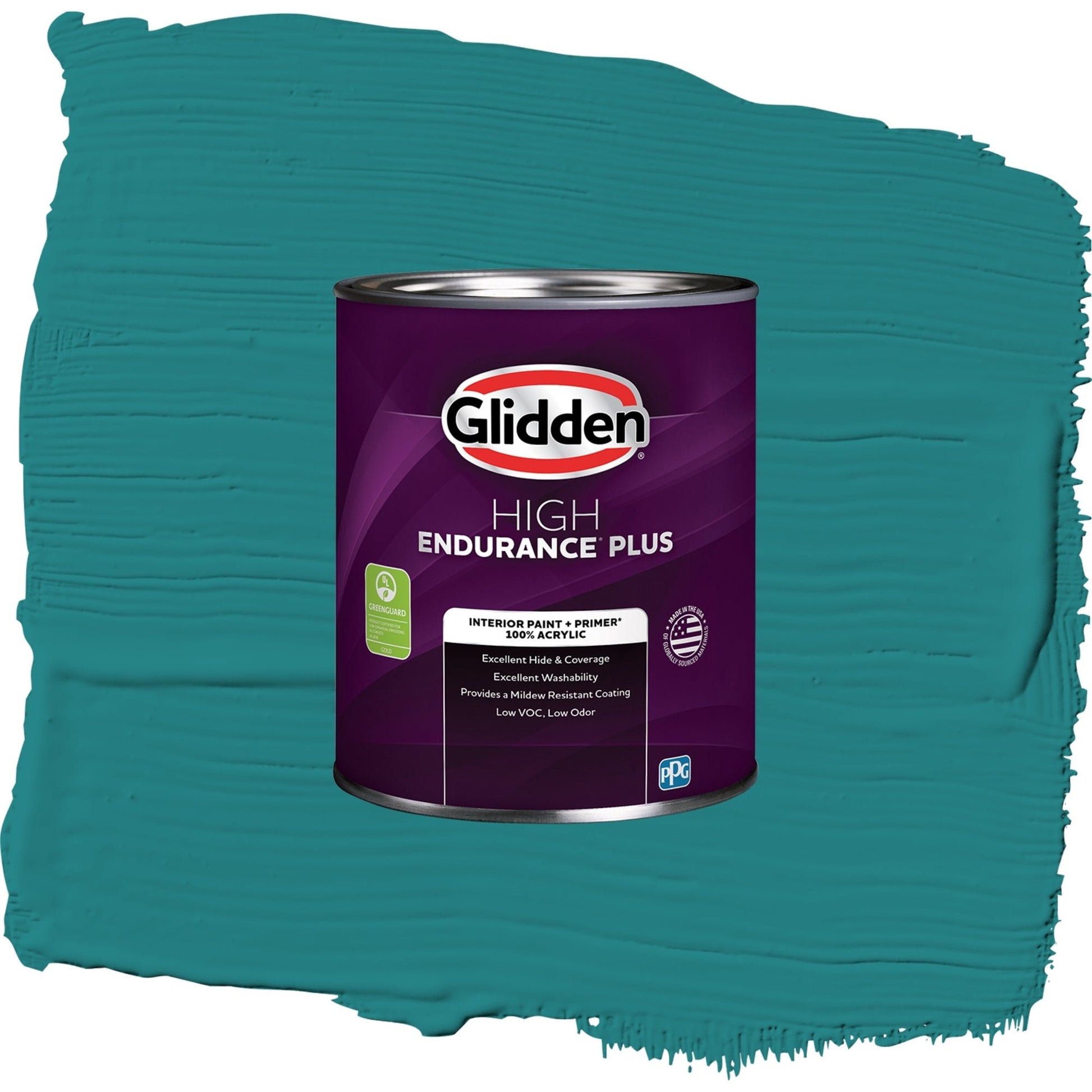 Glidden HEP Jade Jewel Interior Paint + Primer Semi Gloss , 1 Quart