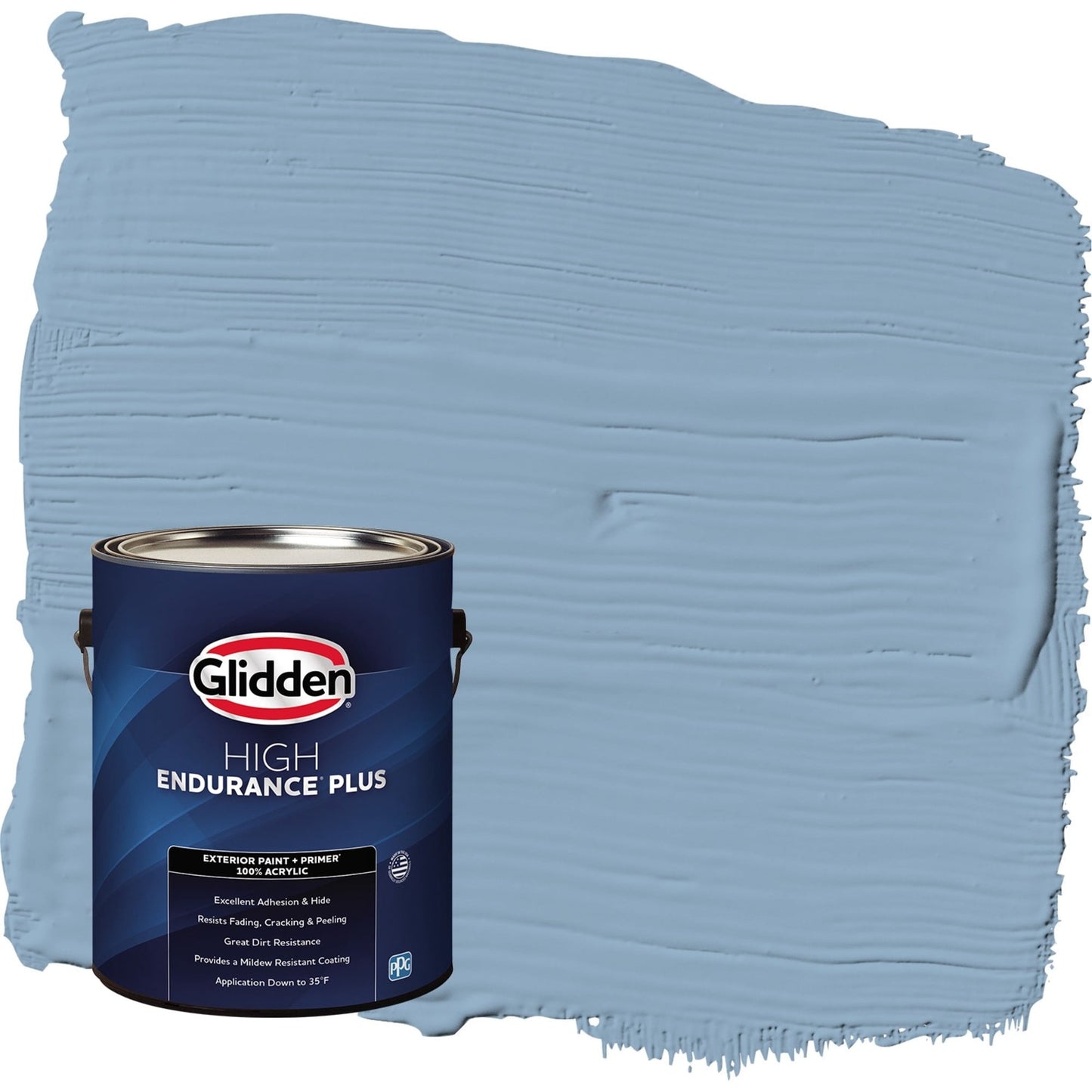 Glidden HEP Kaleidoscope / Blue Flat Exterior Paint with Primer, 1 Gallon