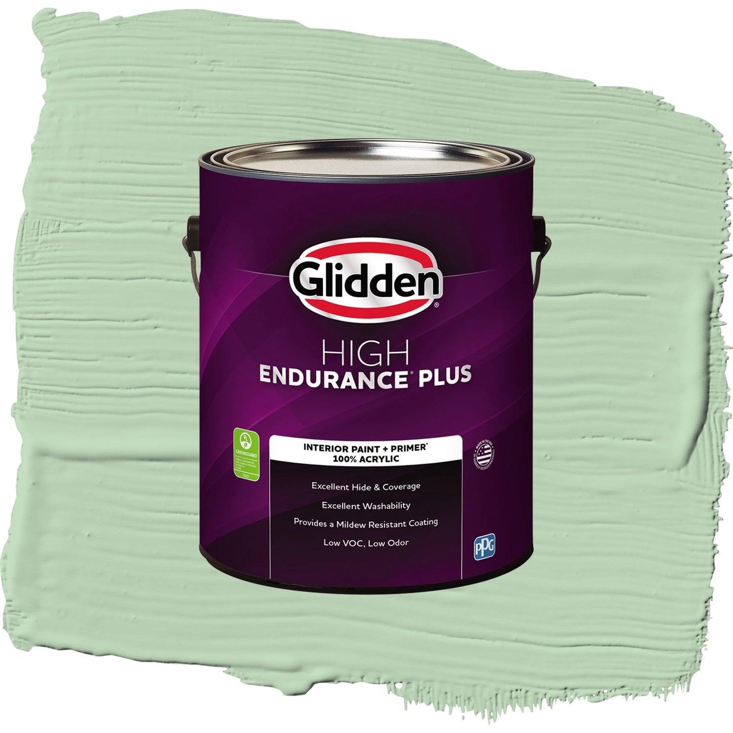 Glidden HEP Lime Taffy Interior Paint + Primer Semi Gloss , 1 Gallon