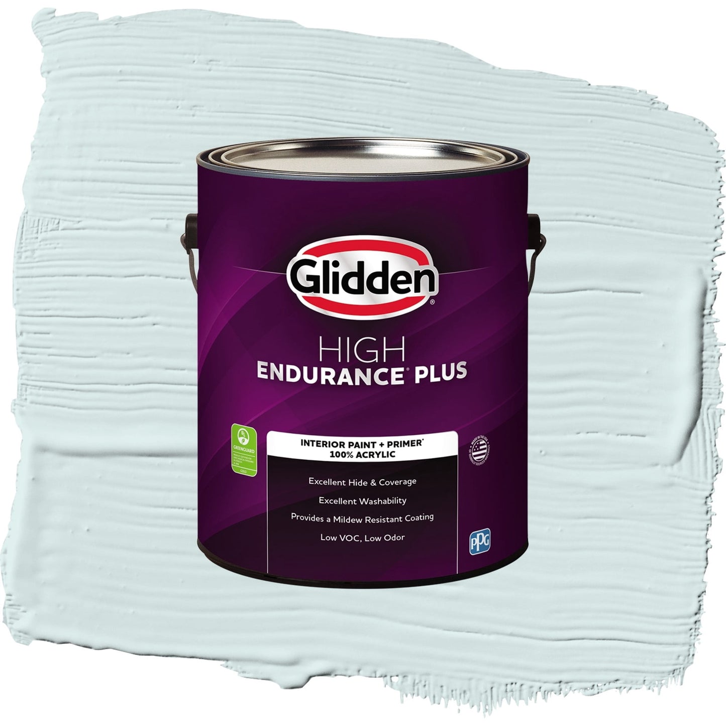 Glidden HEP Meadowsweet Mist Interior Paint + Primer Flat , 1 Gallon
