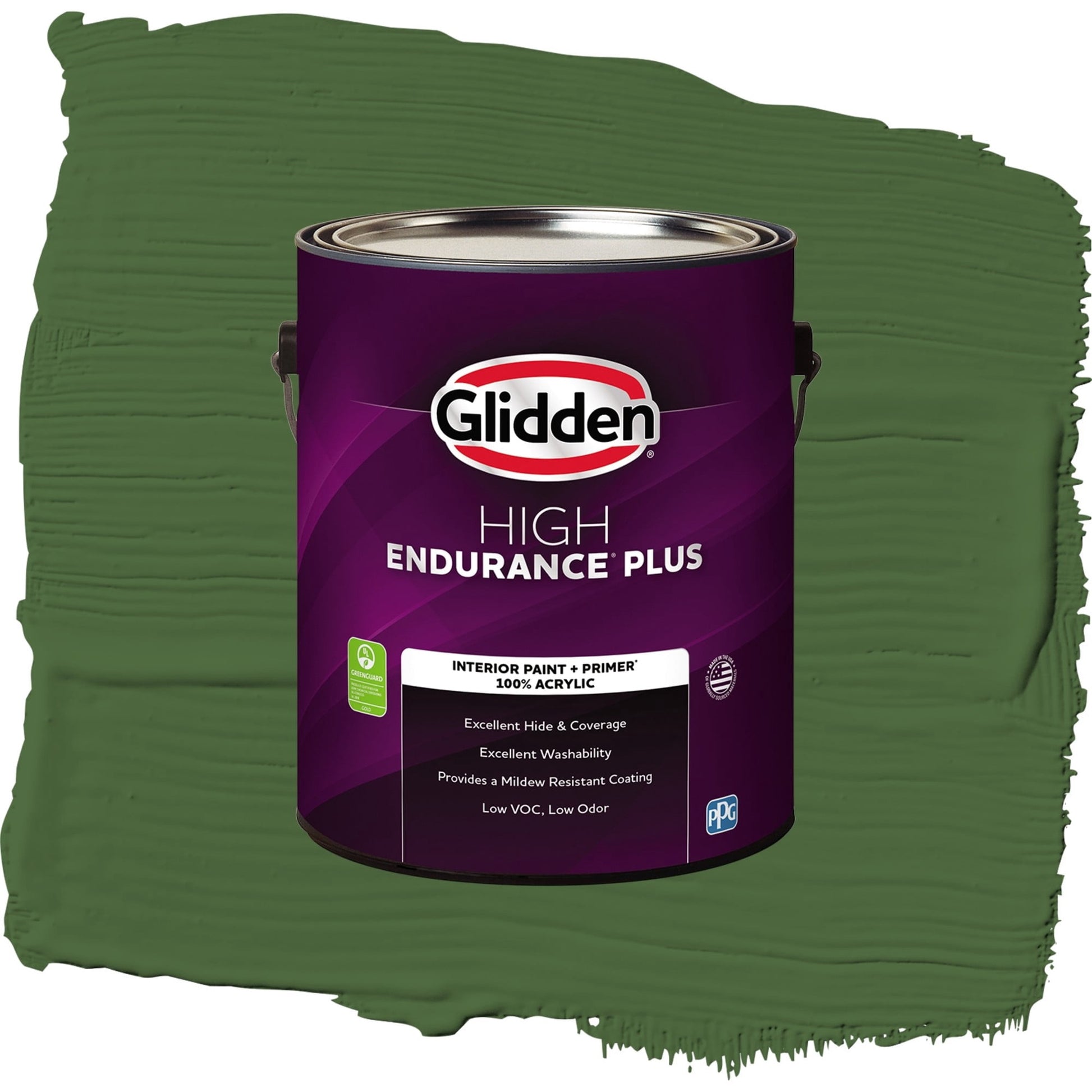 Glidden HEP Mountain Forest / Green, Eggshell Interior Paint with Primer, 1 Gallon