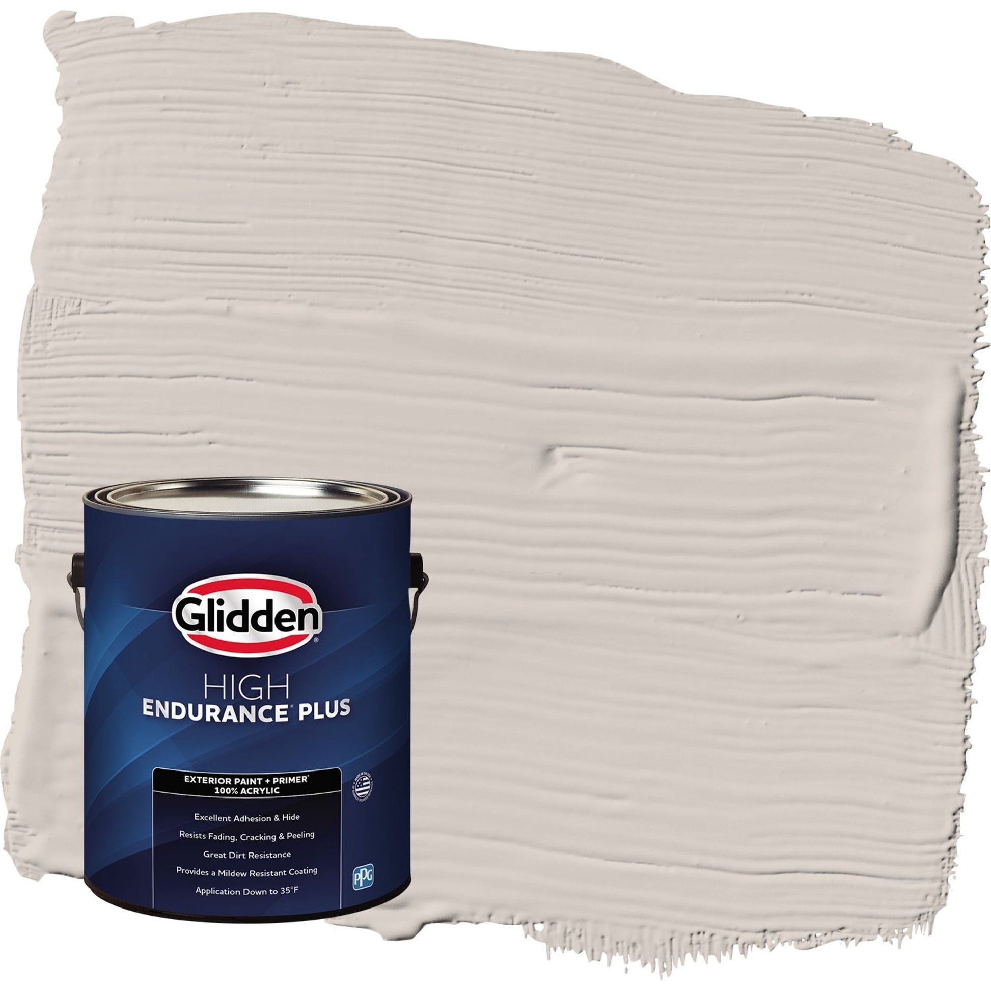 Glidden HEP My Alibi / Beige Flat Exterior Paint with Primer, 1 Gallon