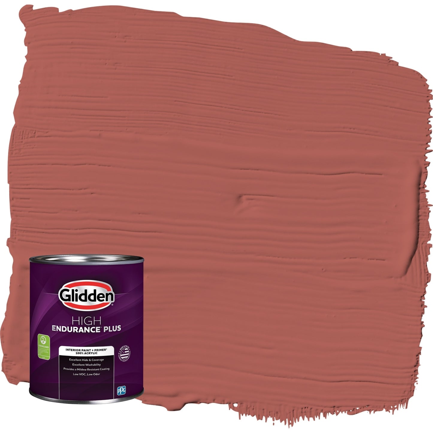 Glidden HEP Pizza Pie / Red, Eggshell Interior Paint with Primer, 1 Quart