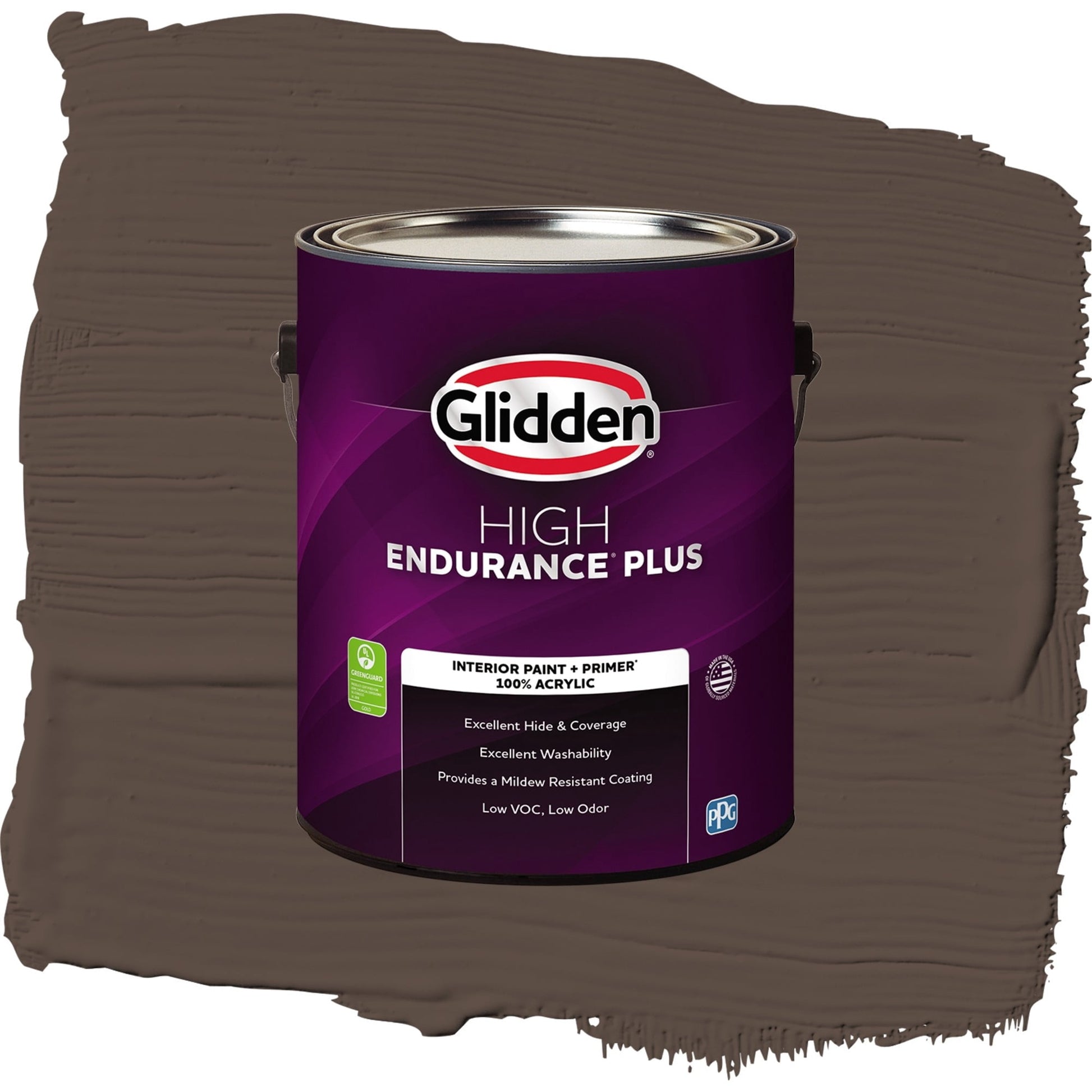 Glidden HEP Sarsaparilla / Brown, Eggshell Interior Paint with Primer, 1 Gallon