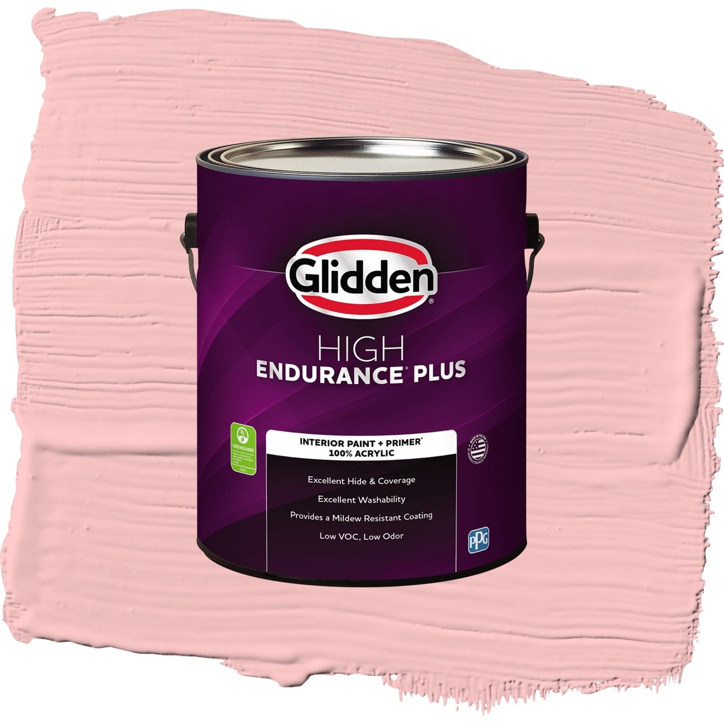 Glidden HEP Silver Strawberry Interior Paint + Primer Flat , 1 Gallon