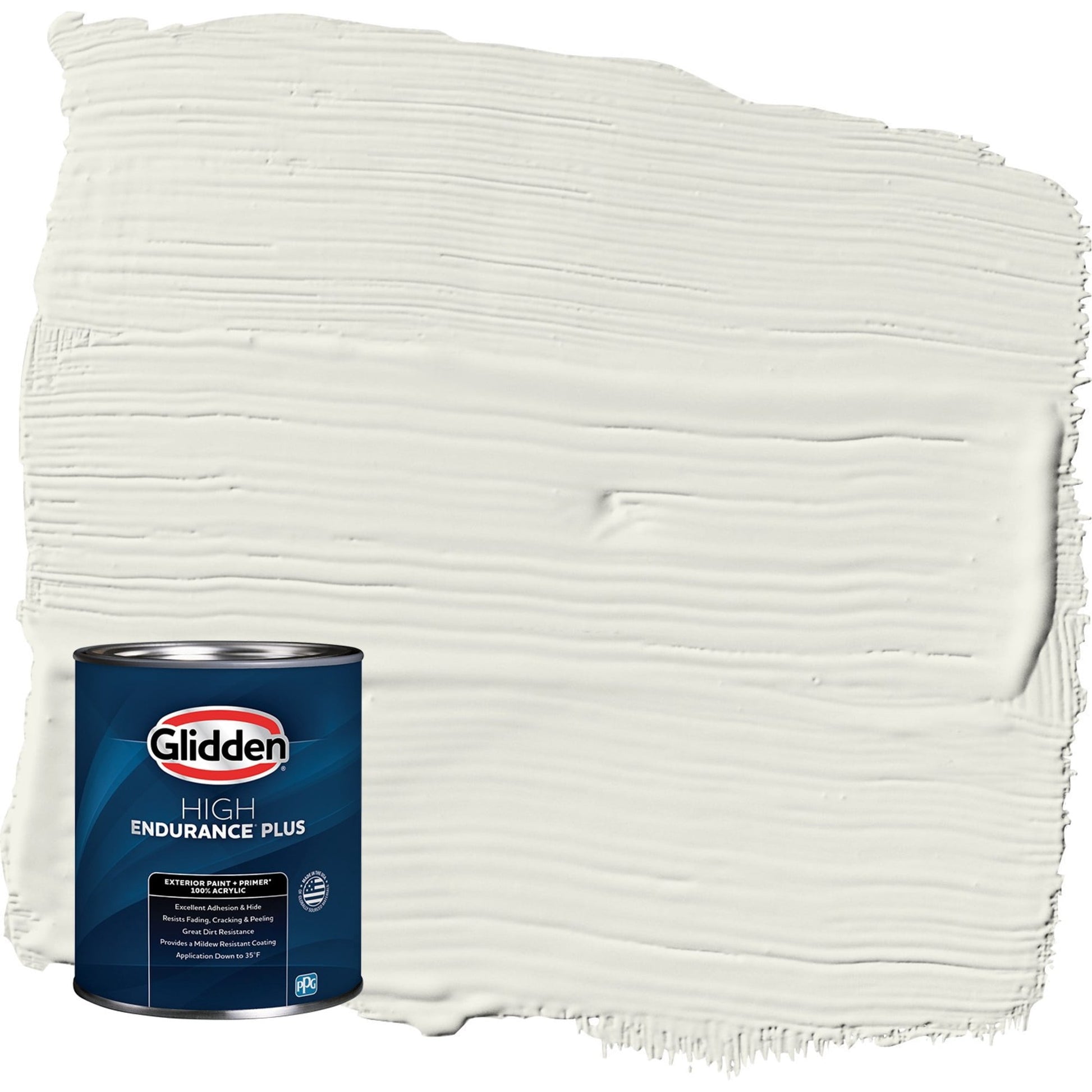 Glidden HEP Silvery Moon / Gray Satin Exterior Paint with Primer, 1 Quart
