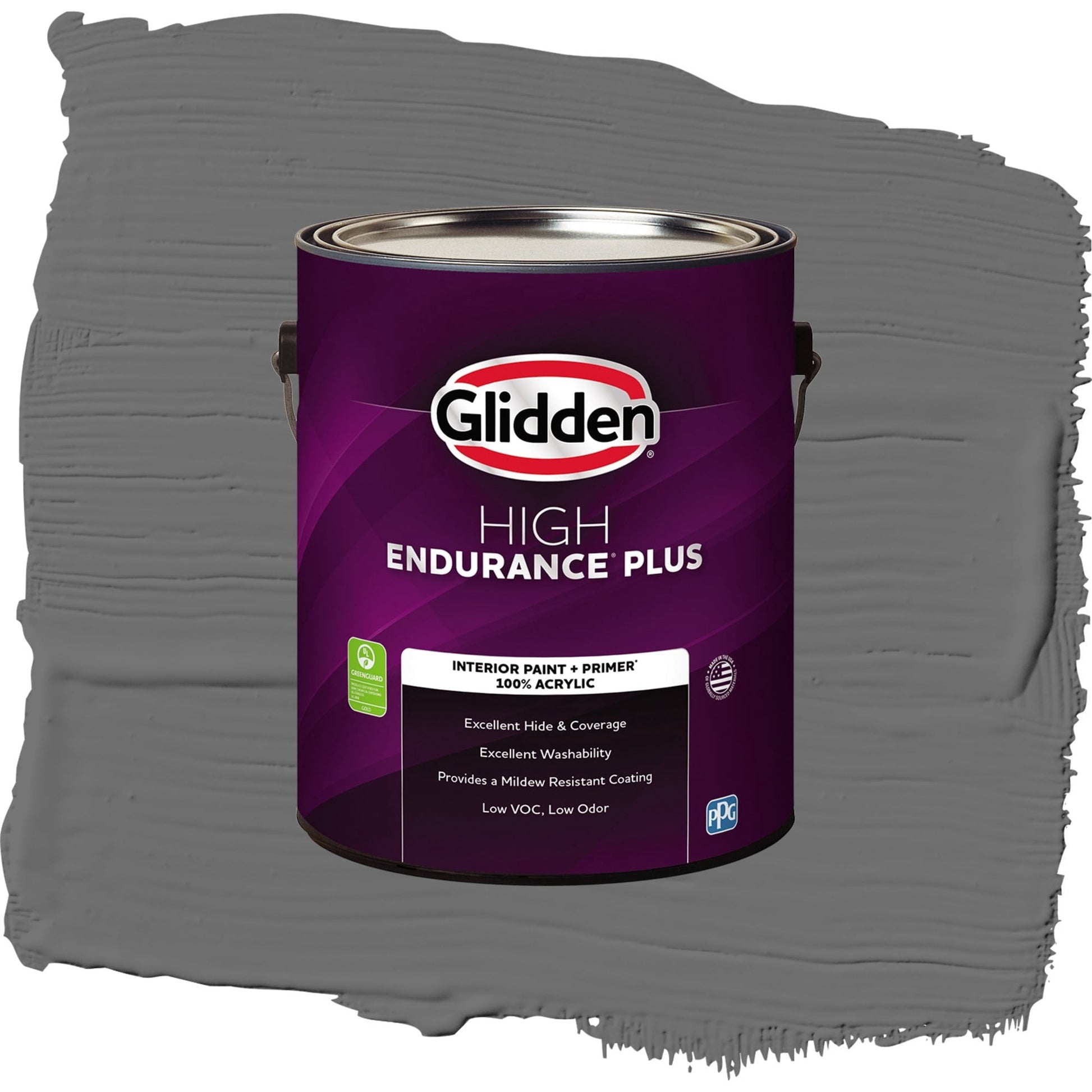 Glidden HEP Slate Mine Interior Paint + Primer Flat , 1 Gallon