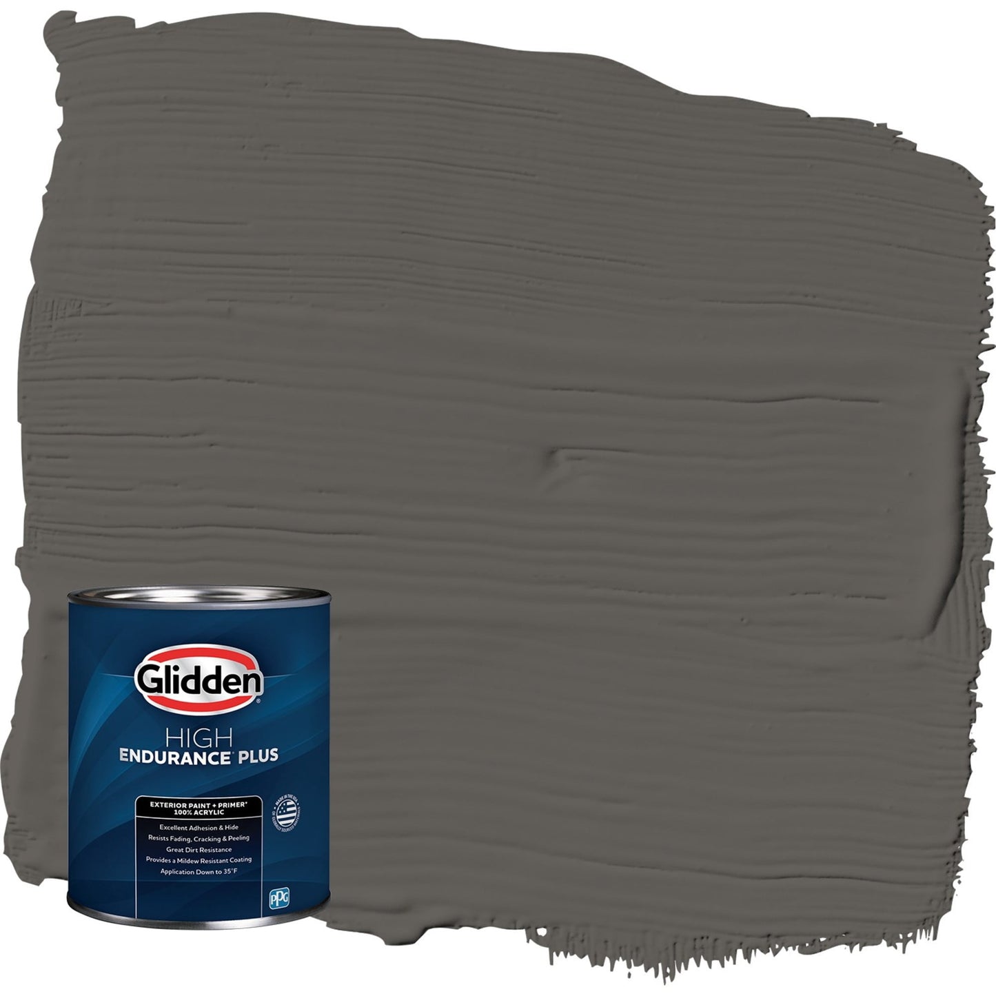Glidden HEP Stone's Throw / Gray Satin Exterior Paint with Primer, 1 Quart