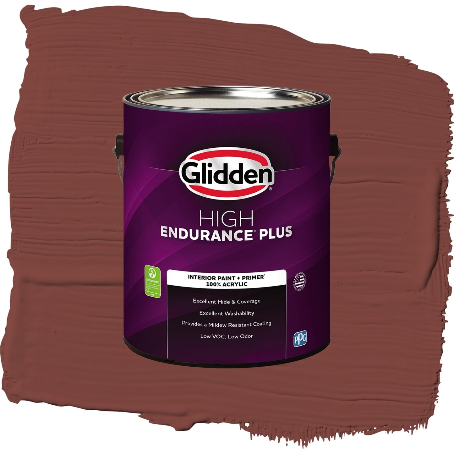 Glidden HEP Sweet Spiceberry / Red, Flat Interior Paint with Primer, 1 Gallon