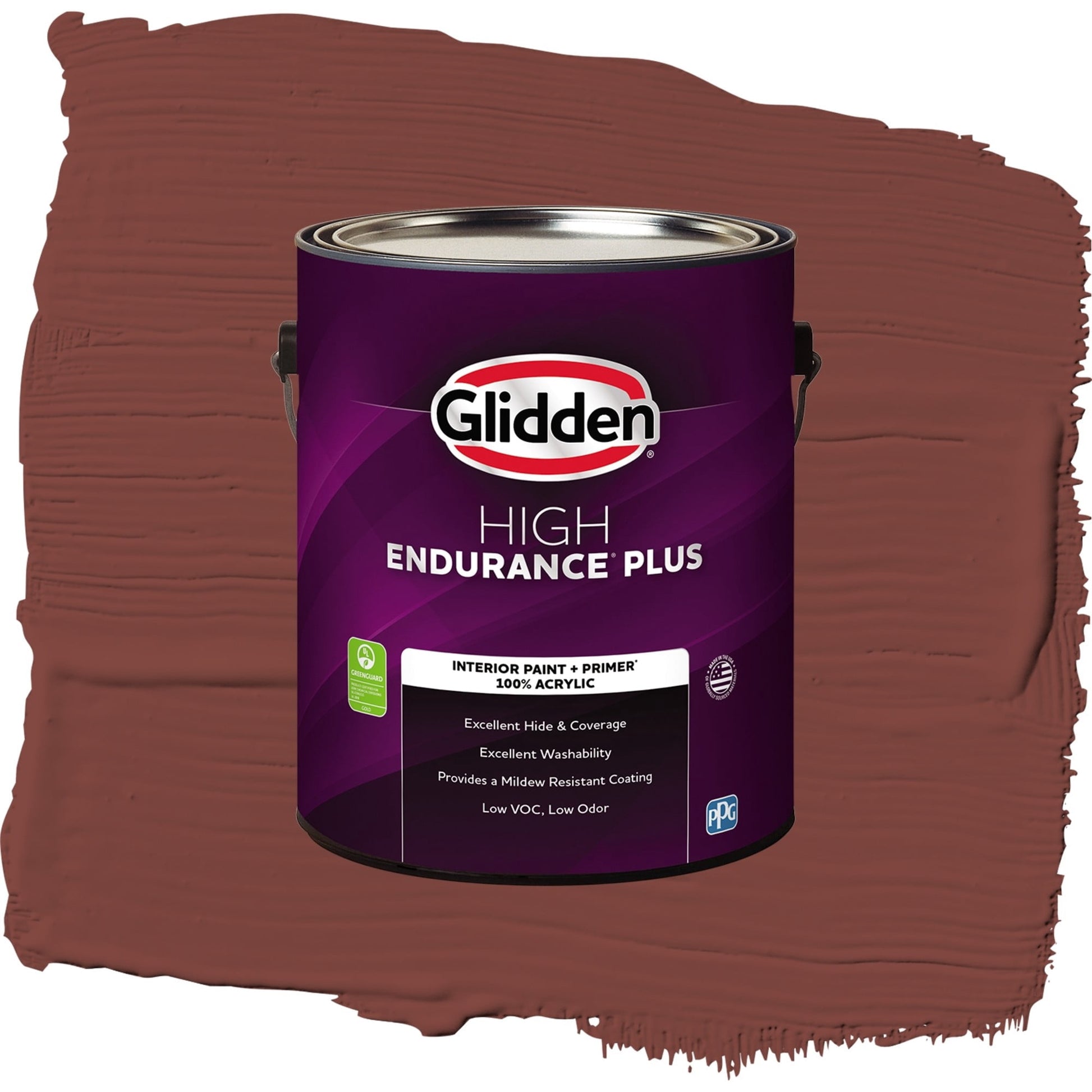 Glidden HEP Sweet Spiceberry / Red, Flat Interior Paint with Primer, 1 Gallon