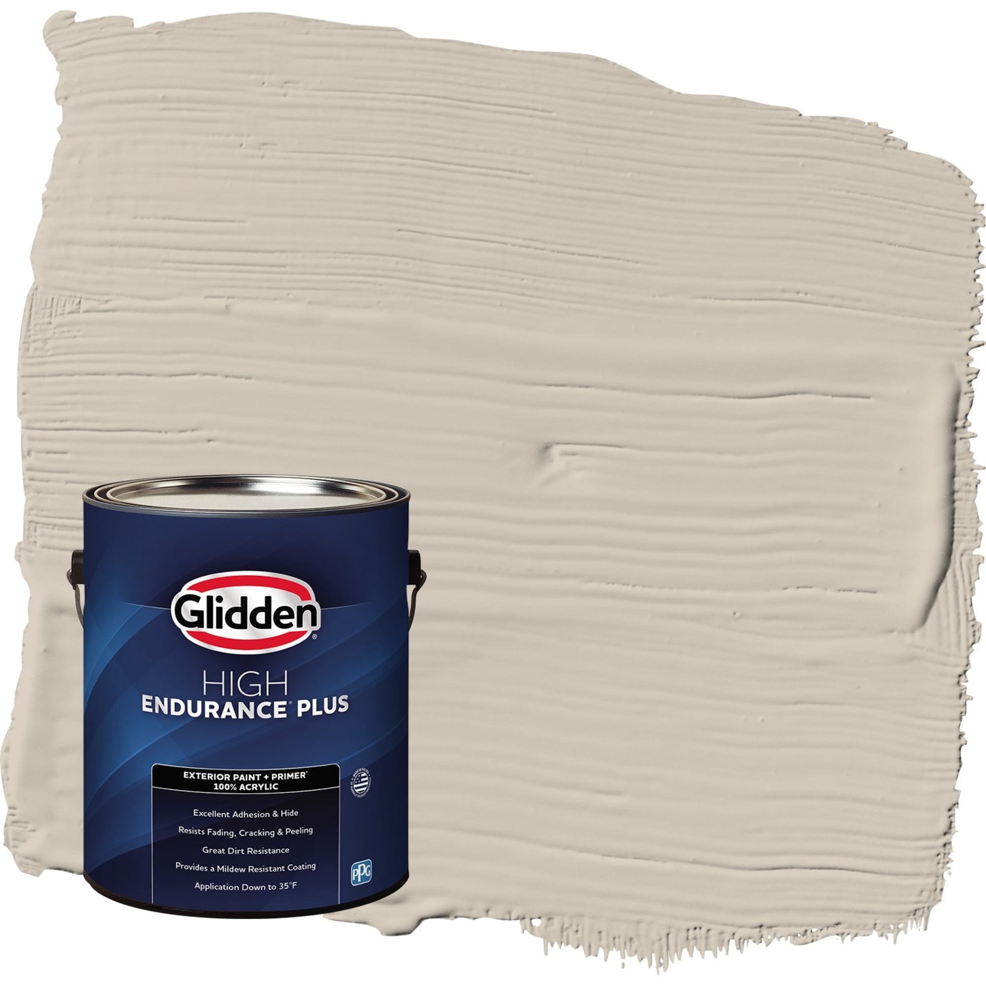 Glidden HEP Synchronicity / Gray Flat Exterior Paint with Primer, 1 Gallon