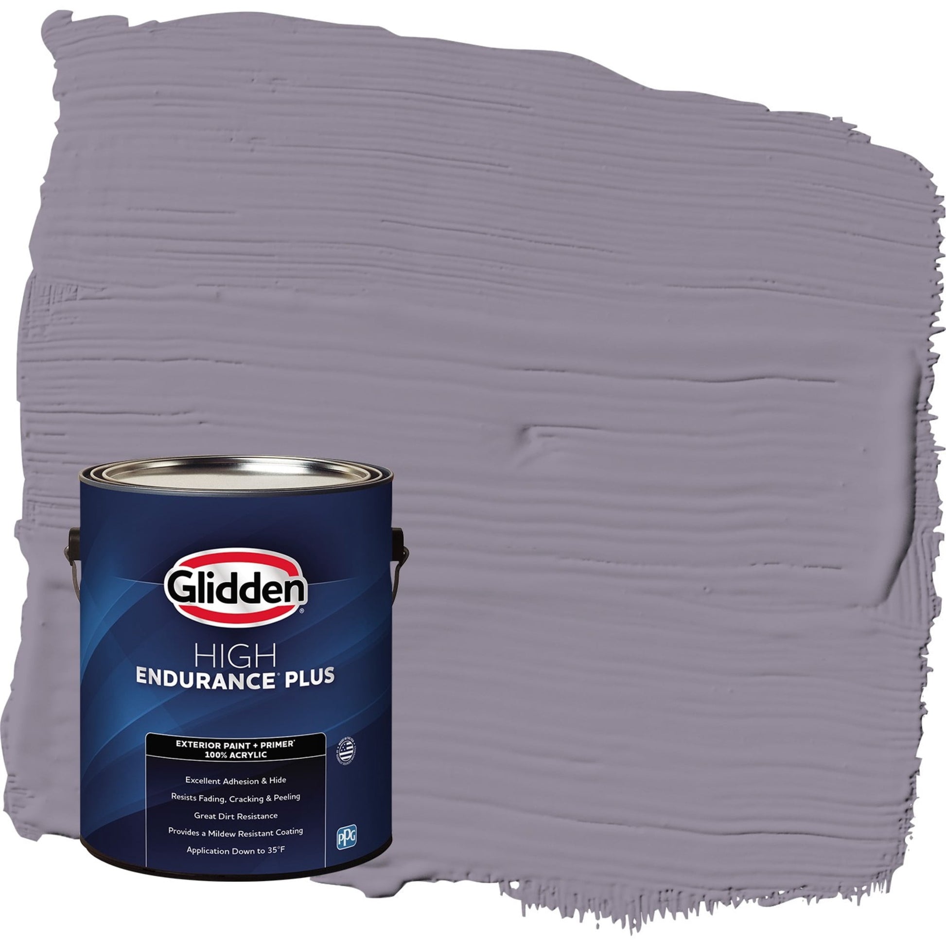 Glidden HEP Tin Lizzie / Purple Flat Exterior Paint with Primer, 1 Gallon