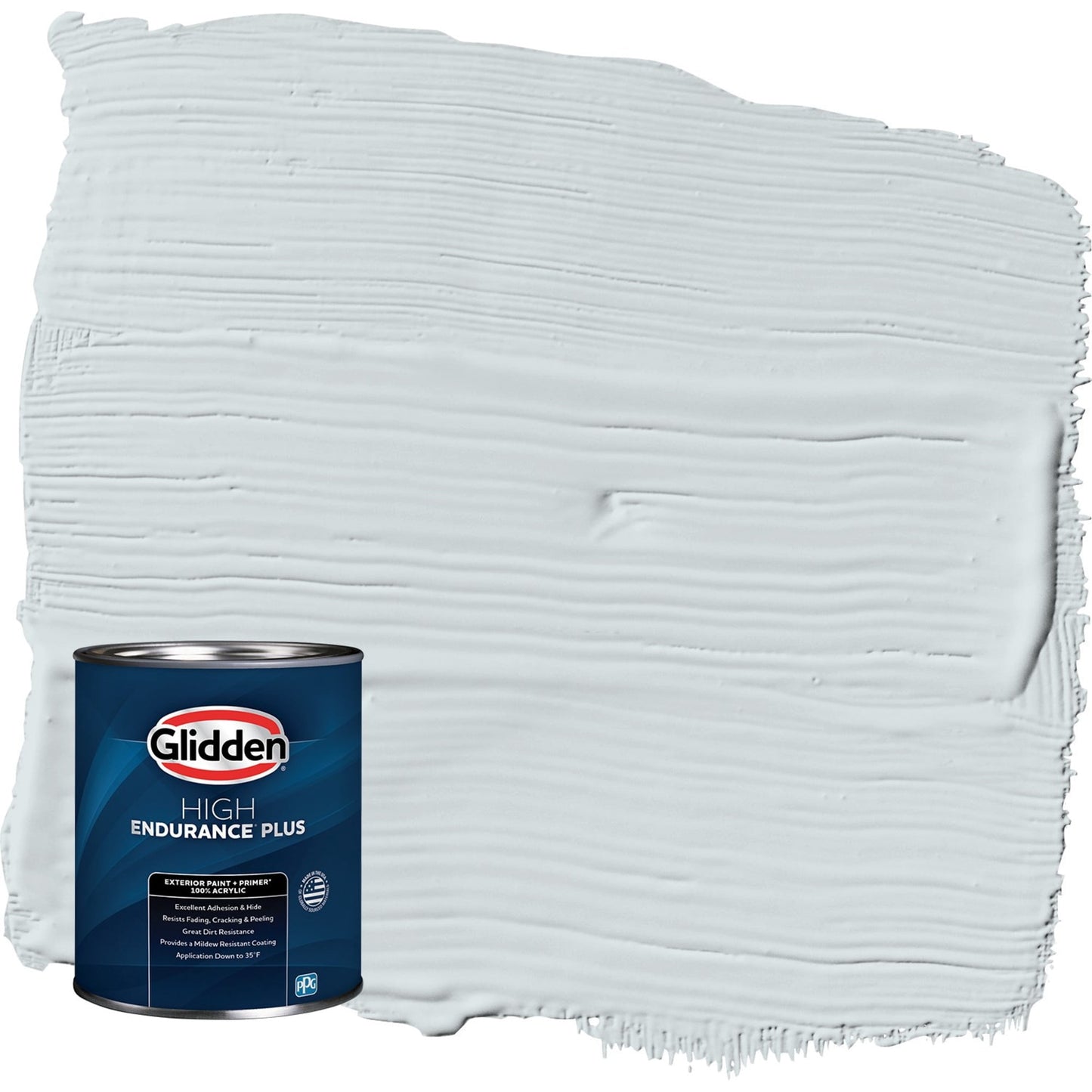 Glidden HEP Tinsel / Gray Satin Exterior Paint with Primer, 1 Quart