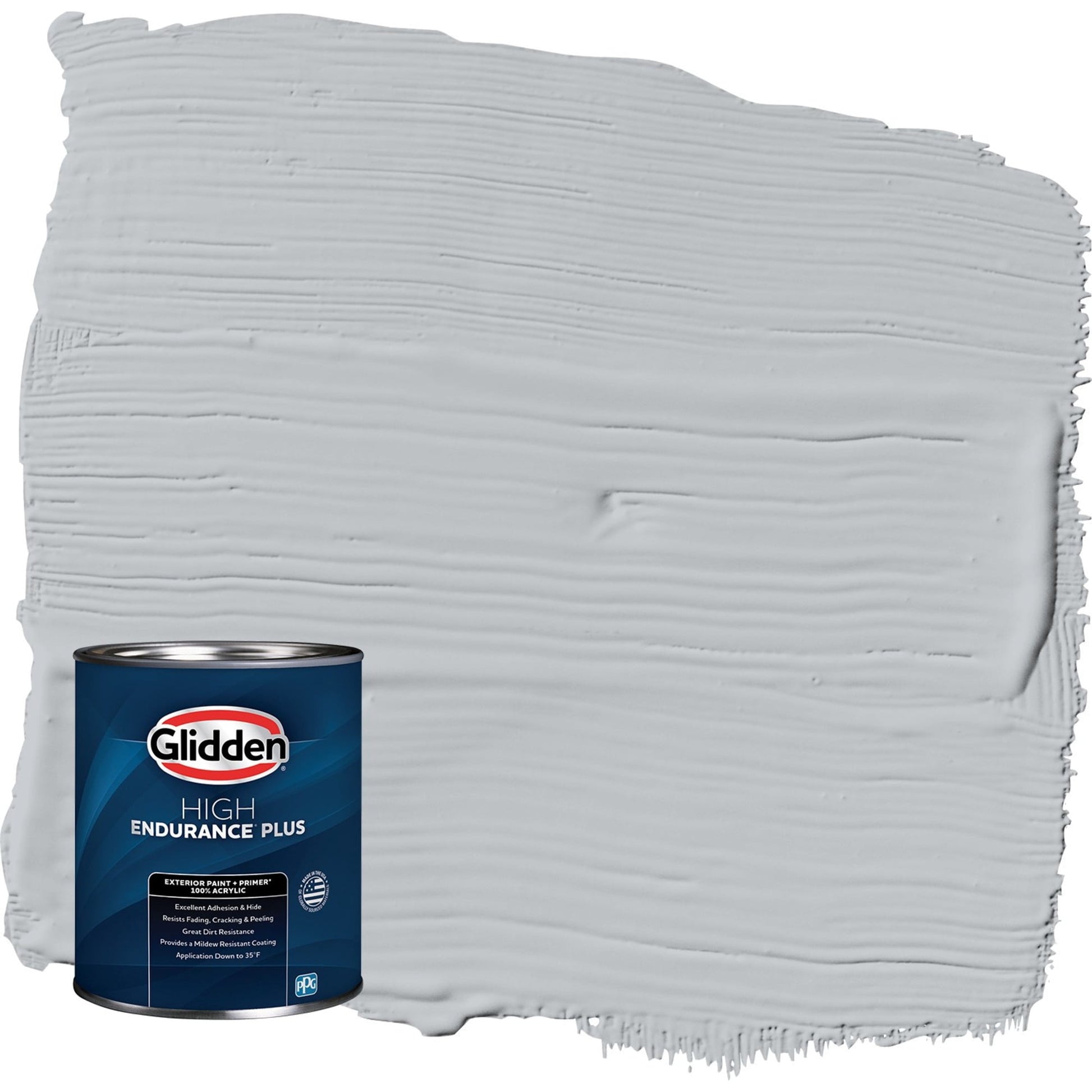 Glidden HEP Train / Gray Satin Exterior Paint with Primer, 1 Quart