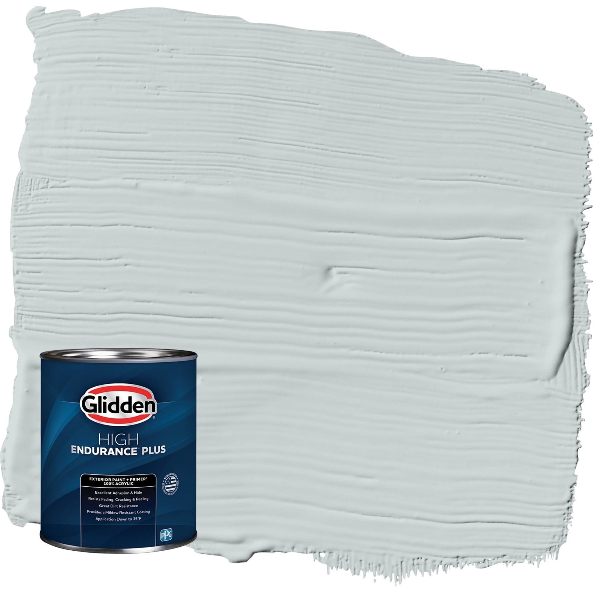 Glidden HEP Winter Chill / Gray Satin Exterior Paint with Primer, 1 Quart