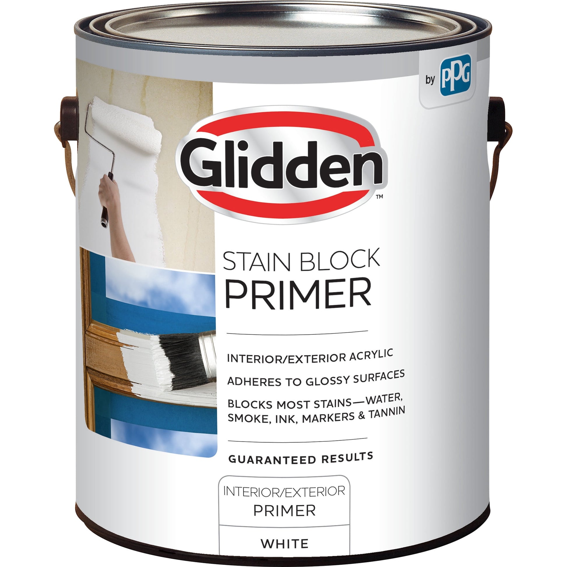 Glidden Glidden Primer Mate Bloqueadora de Manchas para Interiores/exteriores, Blanco, 1 GalÃ³n