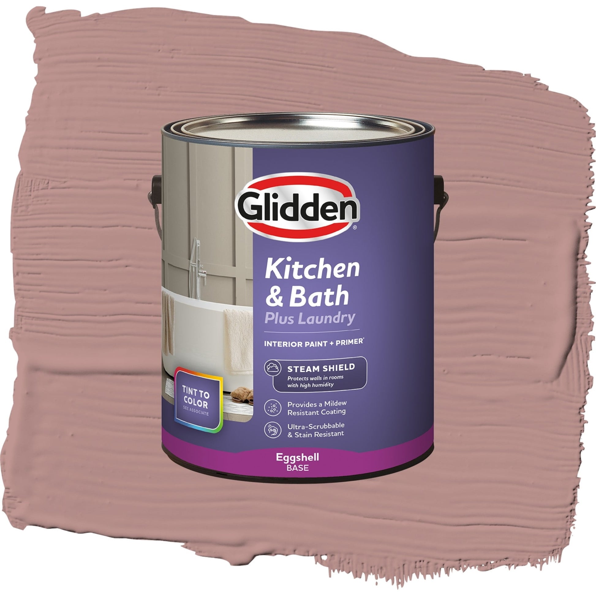 Glidden Glidden Kitchen Bath and Laundry Brandy Snaps / Red, Eggshell Interior Paint with Primer, 1 Gallon