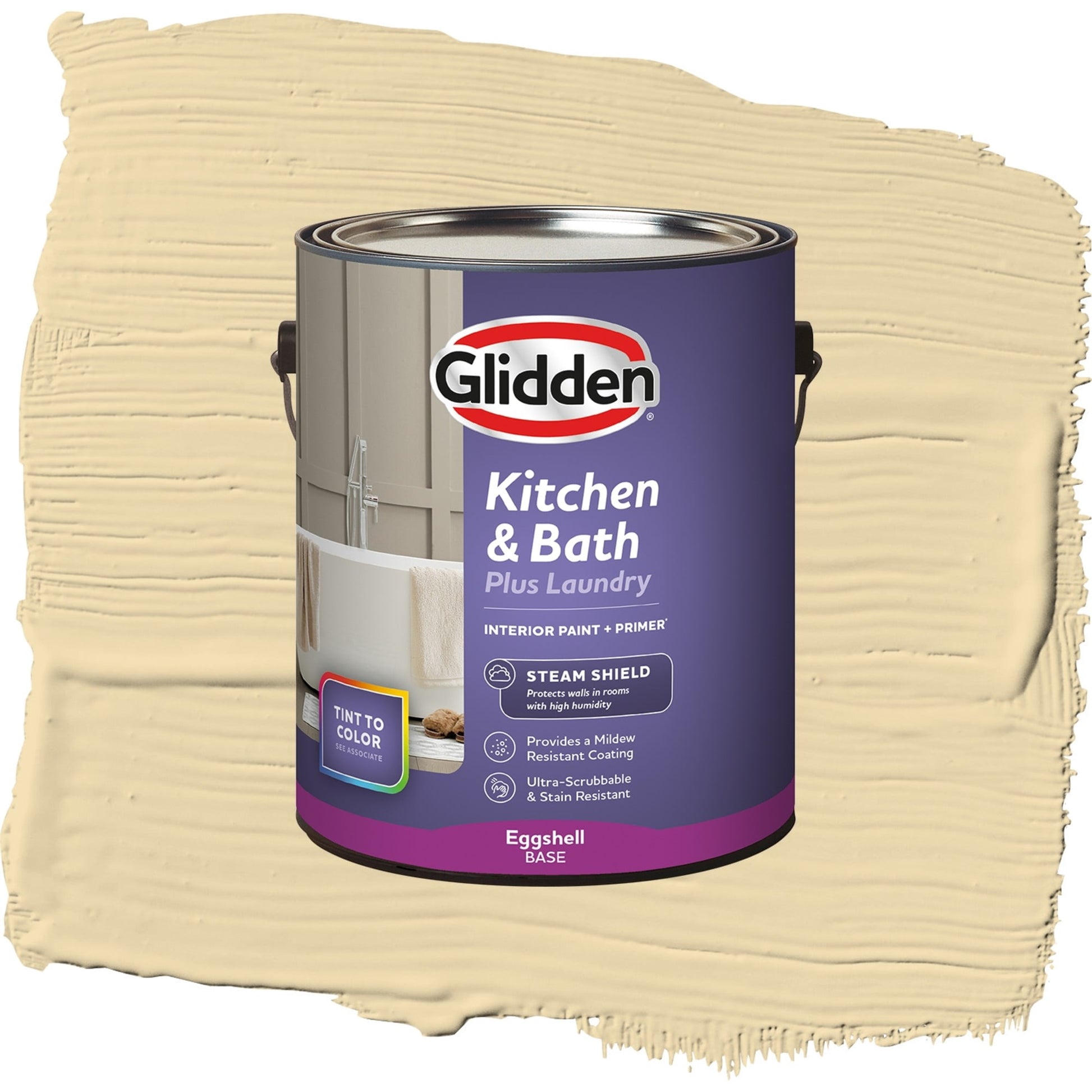 Glidden Glidden Kitchen Bath and Laundry Caramelized Pears / Beige, Eggshell Interior Paint with Primer, 1 Gallon