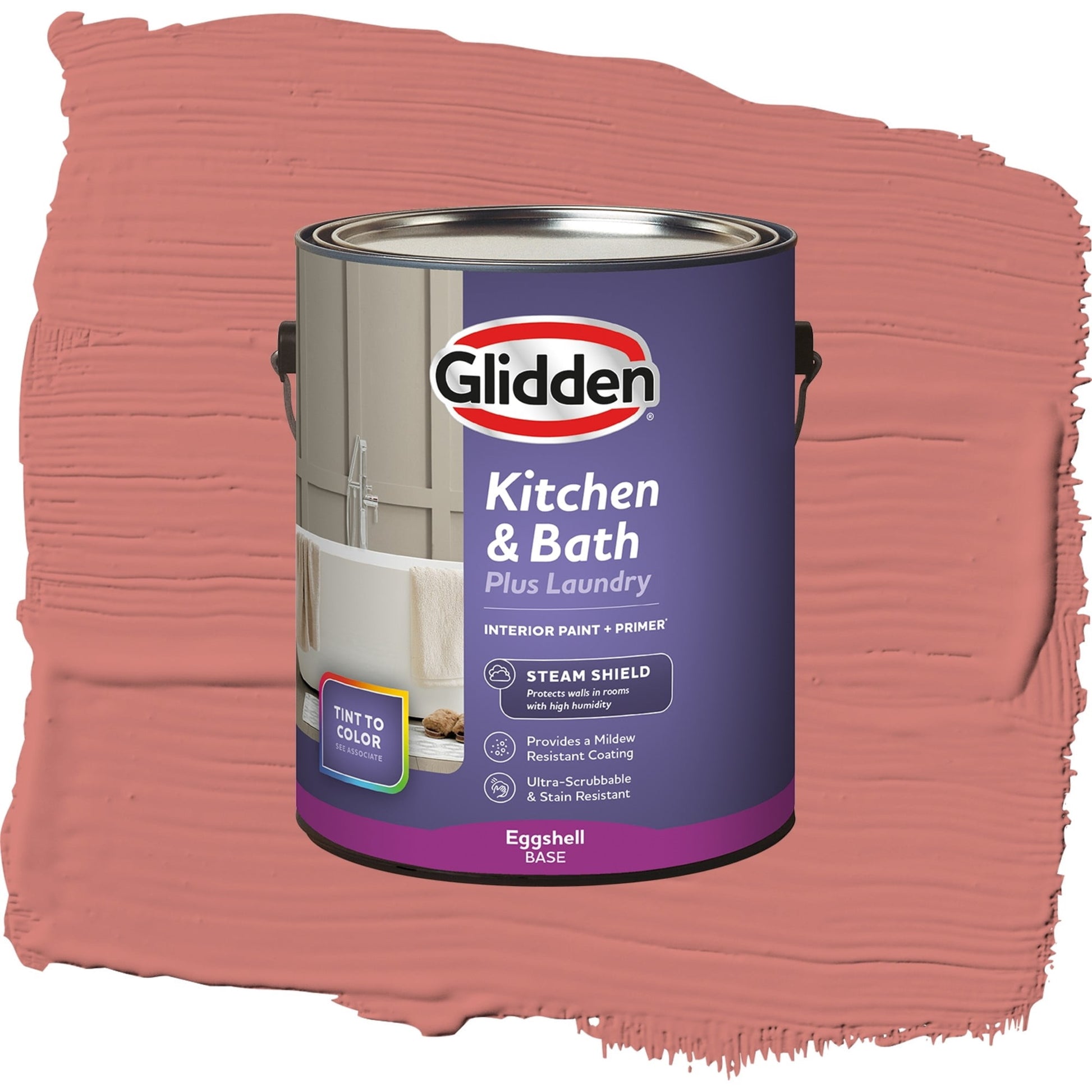 Glidden Glidden Kitchen Bath and Laundry Chili Pepper / Red, Eggshell Interior Paint with Primer, 1 Gallon