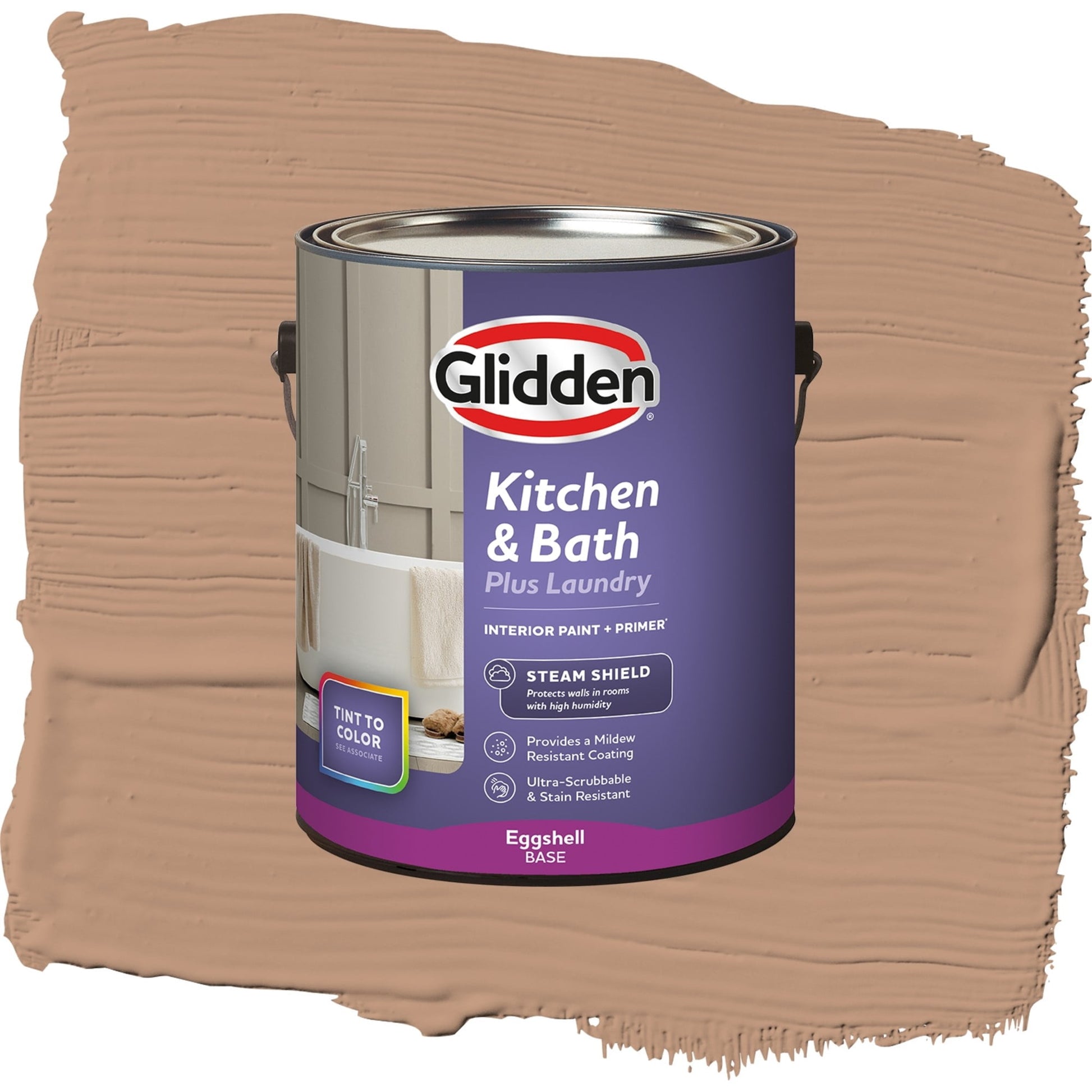 Glidden Glidden Kitchen Bath and Laundry Cool Clay / Orange, Eggshell Interior Paint with Primer, 1 Gallon