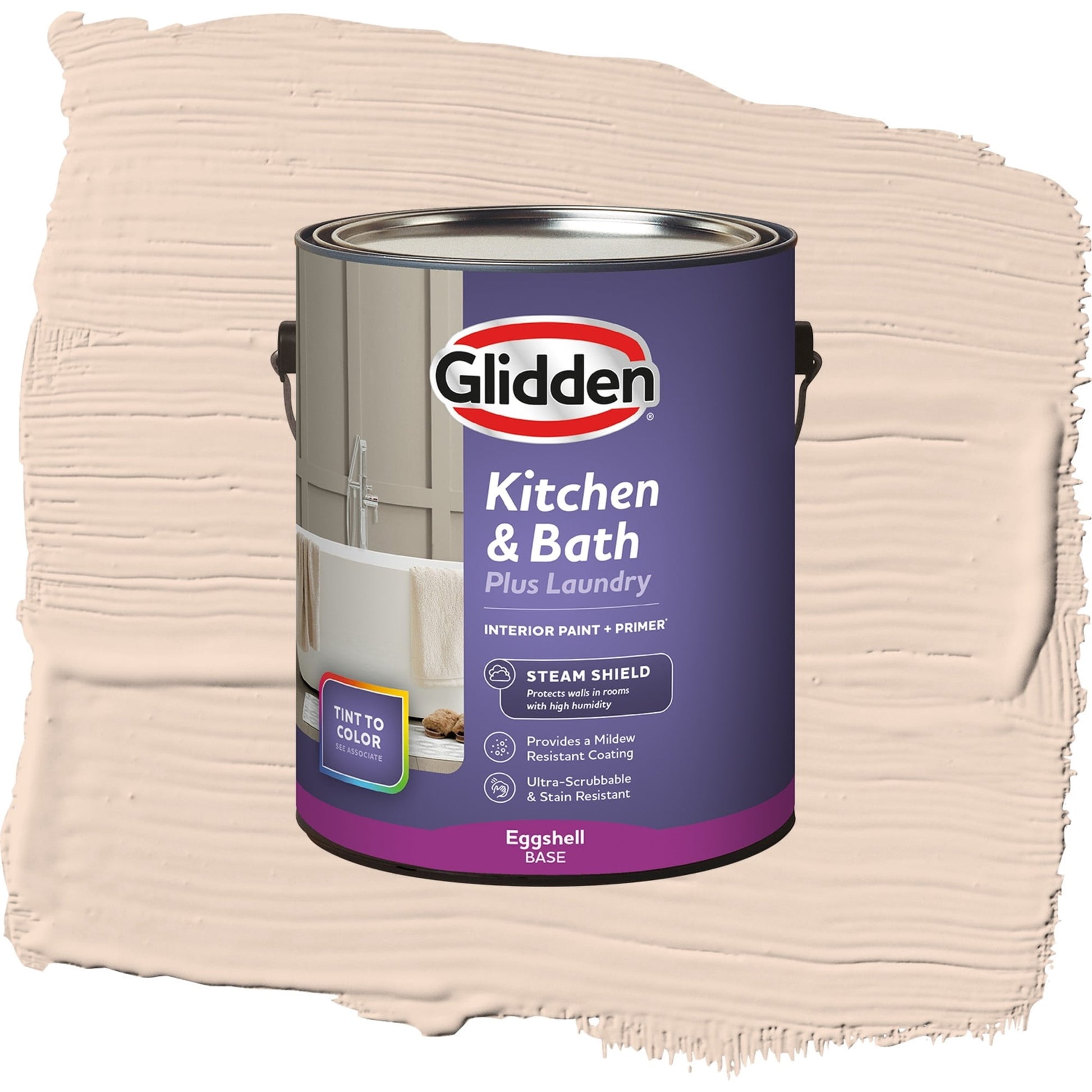 Glidden Glidden Kitchen Bath and Laundry Enjoy / Orange, Eggshell Interior Paint with Primer, 1 Gallon