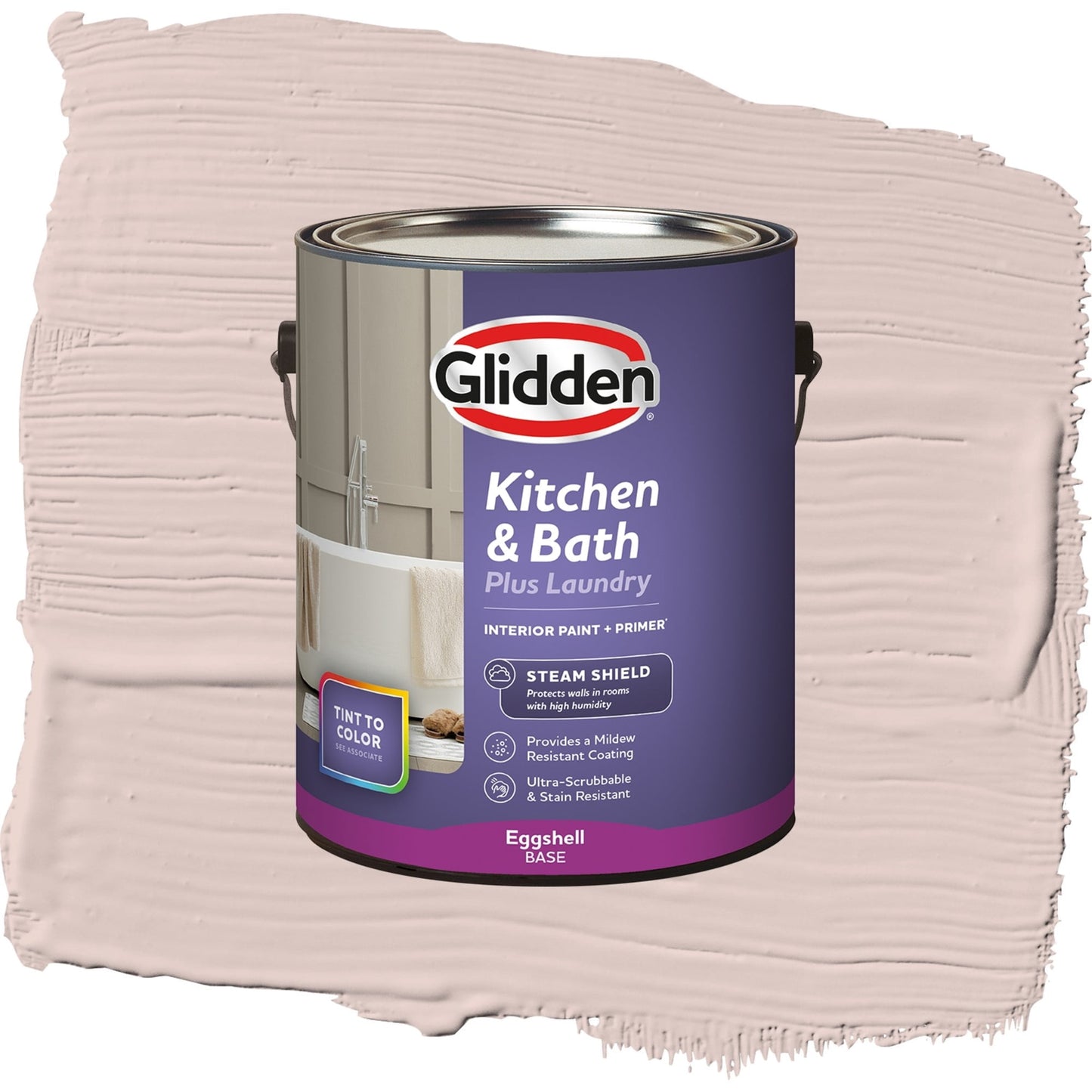 Glidden Glidden Kitchen Bath and Laundry Kangaroo Paw / Pink, Eggshell Interior Paint with Primer, 1 Gallon