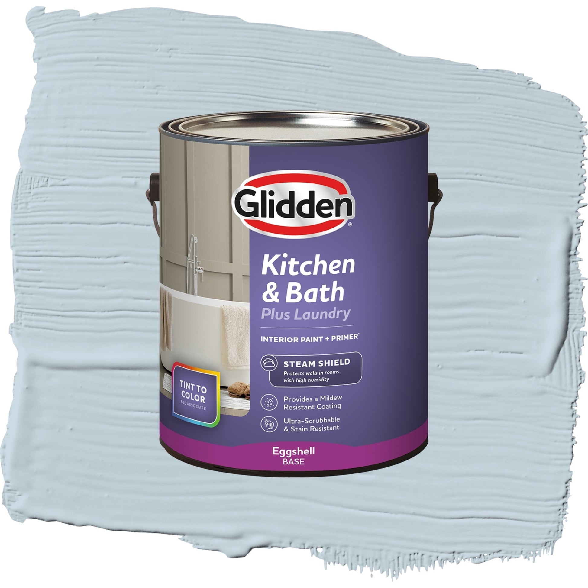 Glidden Glidden Kitchen Bath and Laundry Keepsakes / Blue, Eggshell Interior Paint with Primer, 1 Gallon