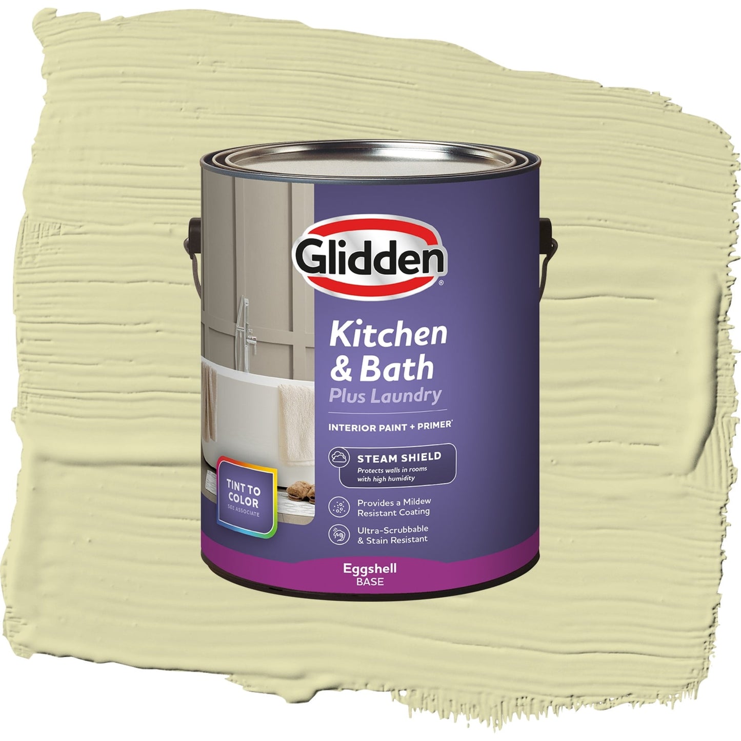 Glidden Glidden Kitchen Bath and Laundry Misty Moor / Green, Eggshell Interior Paint with Primer, 1 Gallon