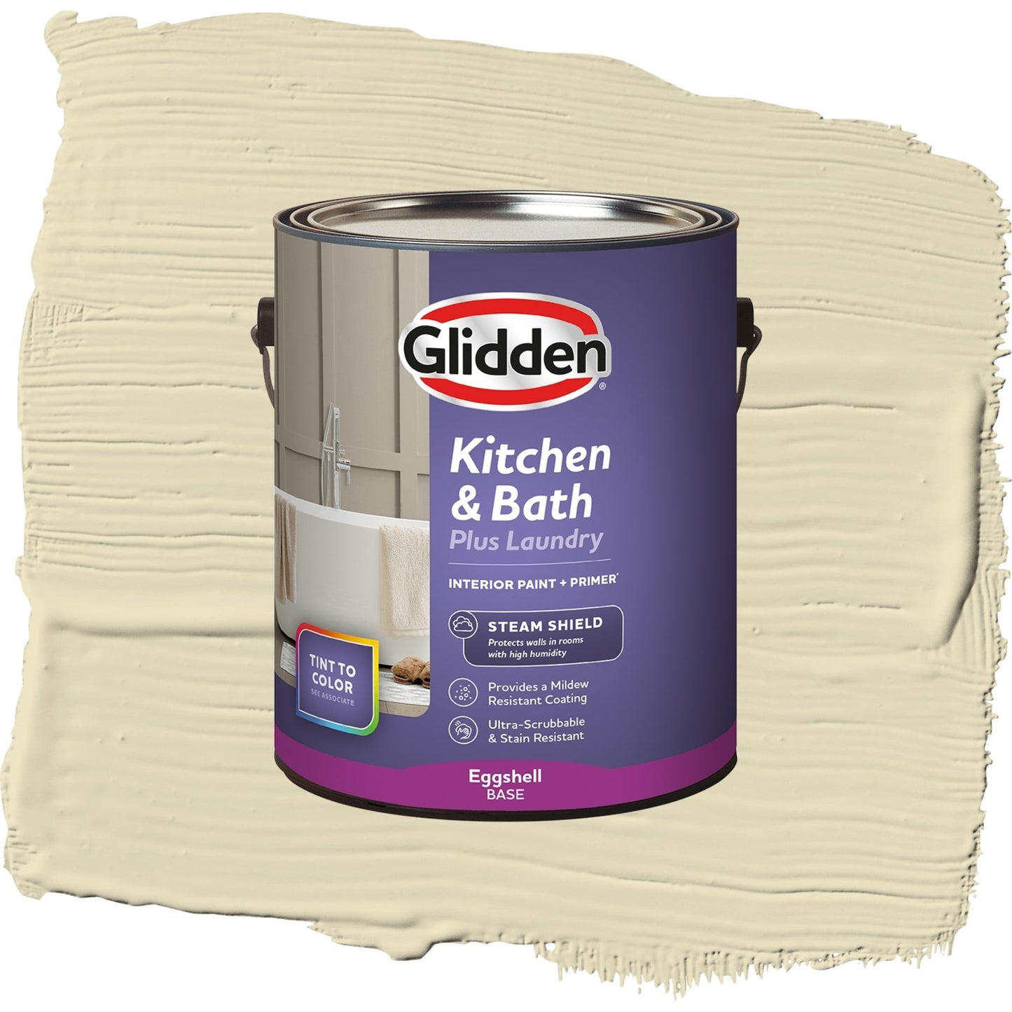 Glidden Glidden Kitchen Bath and Laundry Namaste / Green, Eggshell Interior Paint with Primer, 1 Gallon