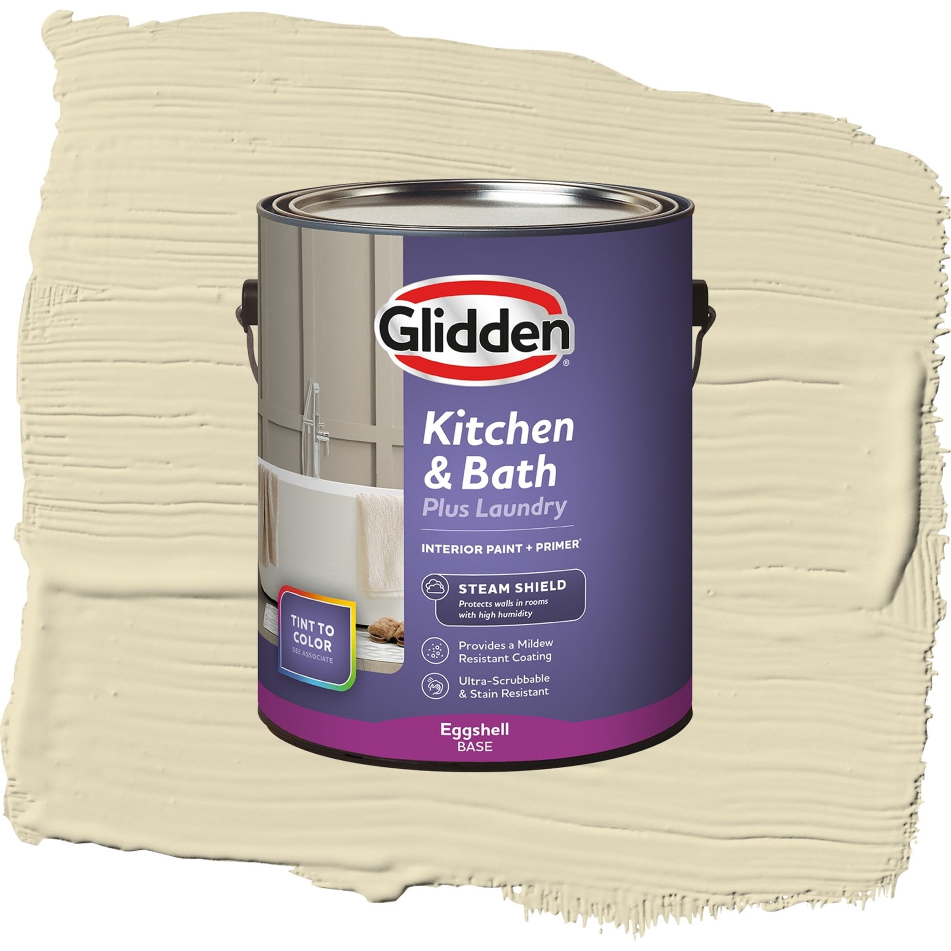 Glidden Glidden Kitchen Bath and Laundry Namaste / Green, Eggshell Interior Paint with Primer, 1 Gallon