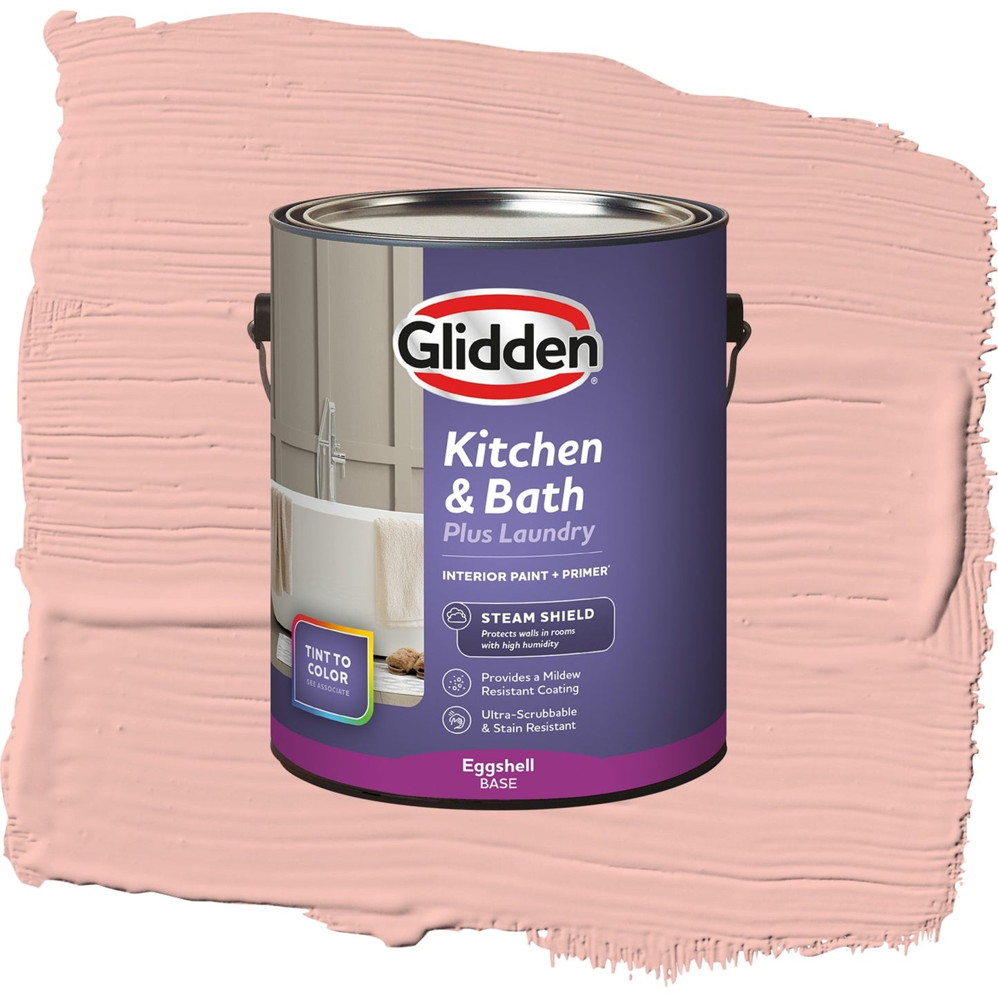Glidden Glidden Kitchen Bath and Laundry Peach Beige / Orange, Eggshell Interior Paint with Primer, 1 Gallon