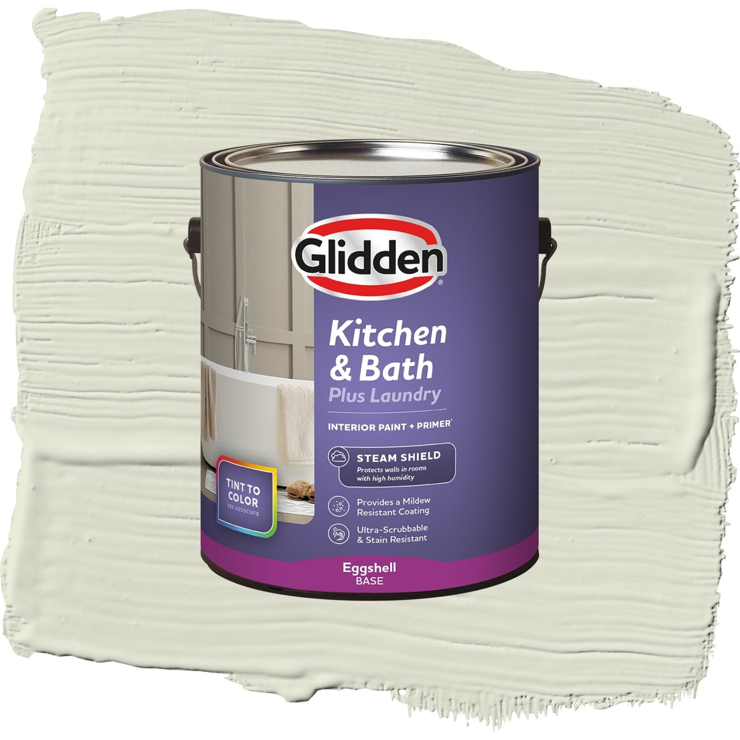 Glidden Glidden Kitchen Bath and Laundry Pinch of Pistachio / Green, Eggshell Interior Paint with Primer, 1 Gallon