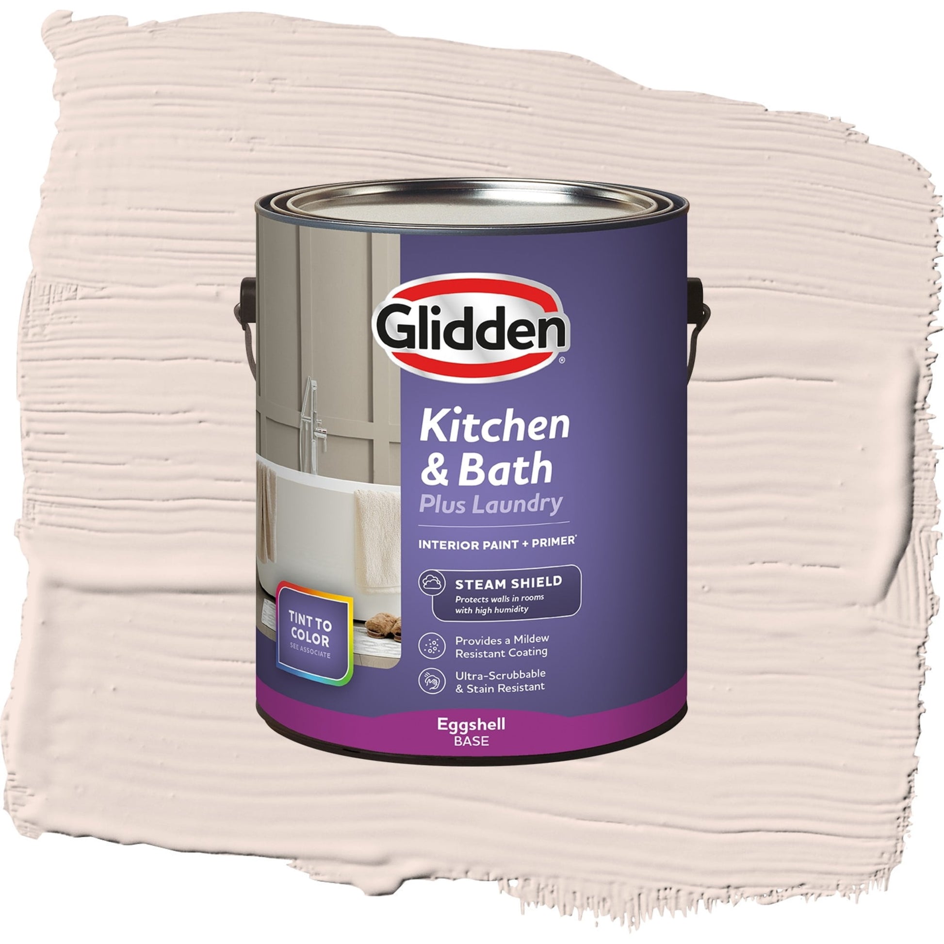 Glidden Glidden Kitchen Bath and Laundry Sandy Beach / Orange, Eggshell Interior Paint with Primer, 1 Gallon
