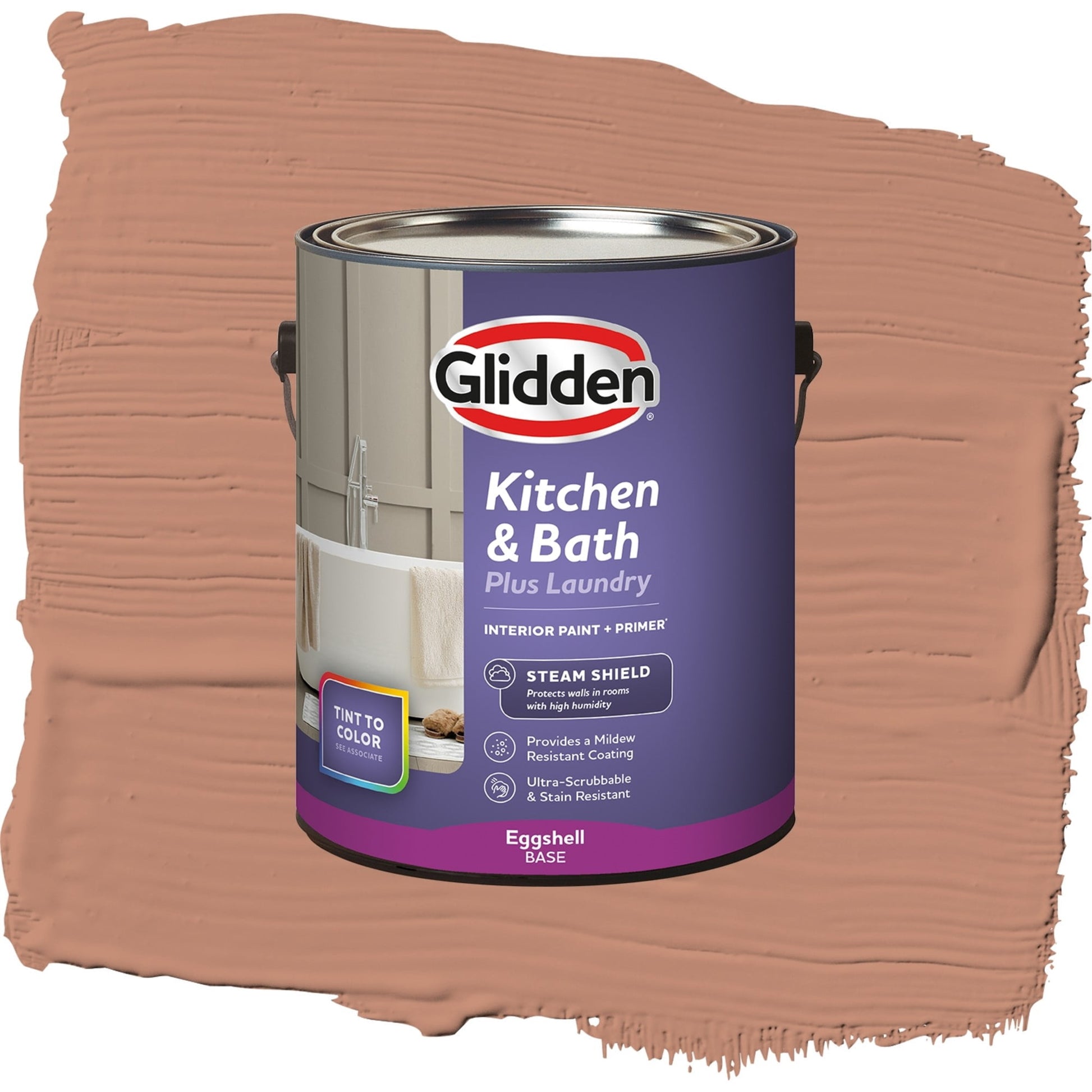 Glidden Glidden Kitchen Bath and Laundry Terrazzo Tan, Eggshell Interior Paint with Primer, 1 Gallon