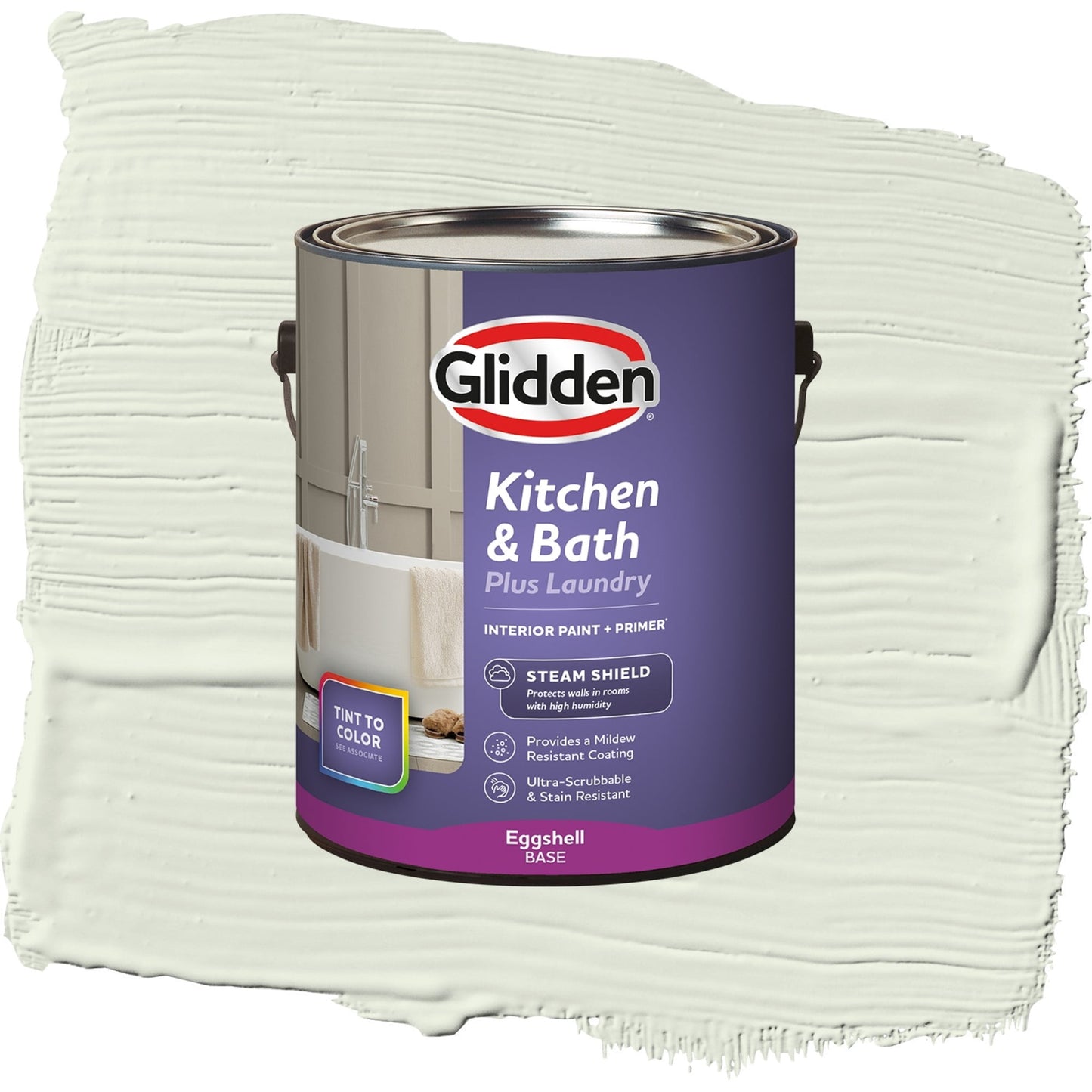 Glidden Glidden Kitchen Bath and Laundry Touch of Lime / Green, Eggshell Interior Paint with Primer, 1 Gallon