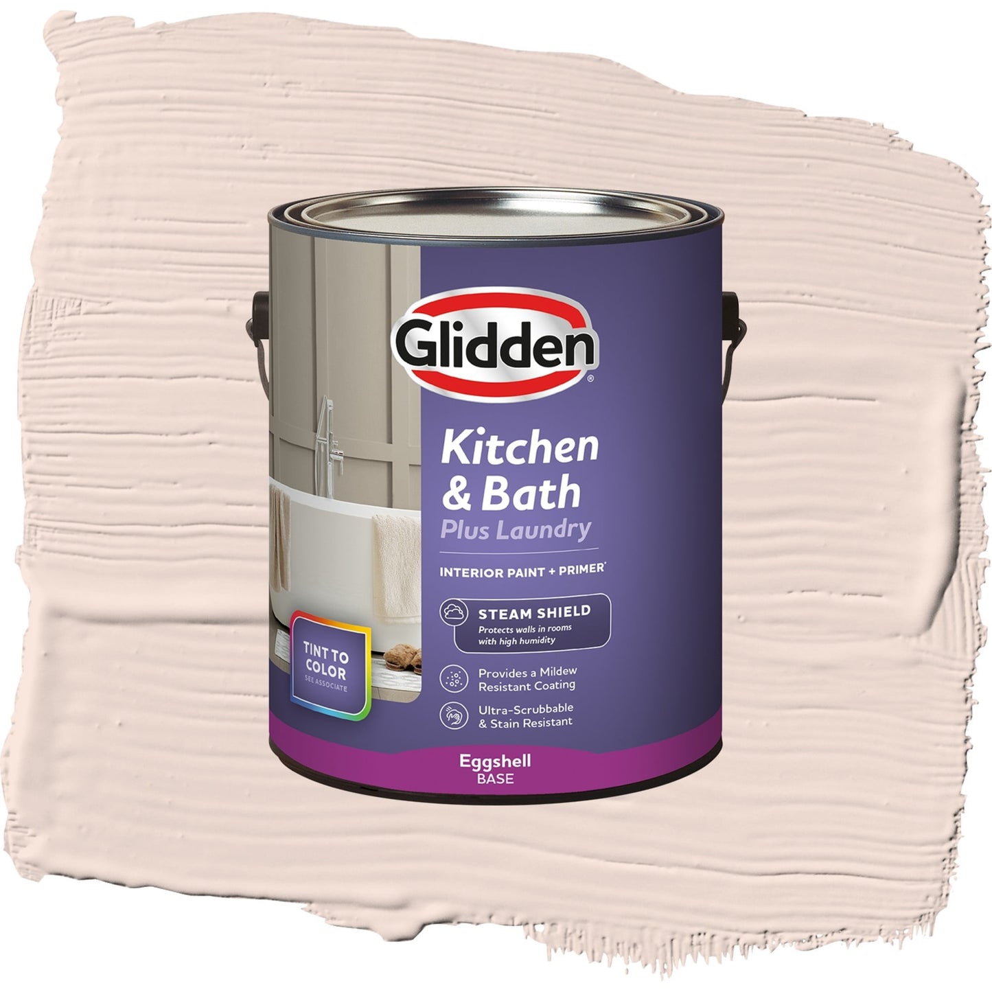 Glidden Glidden Kitchen Bath and Laundry Winter Peach / Pink, Eggshell Interior Paint with Primer, 1 Gallon