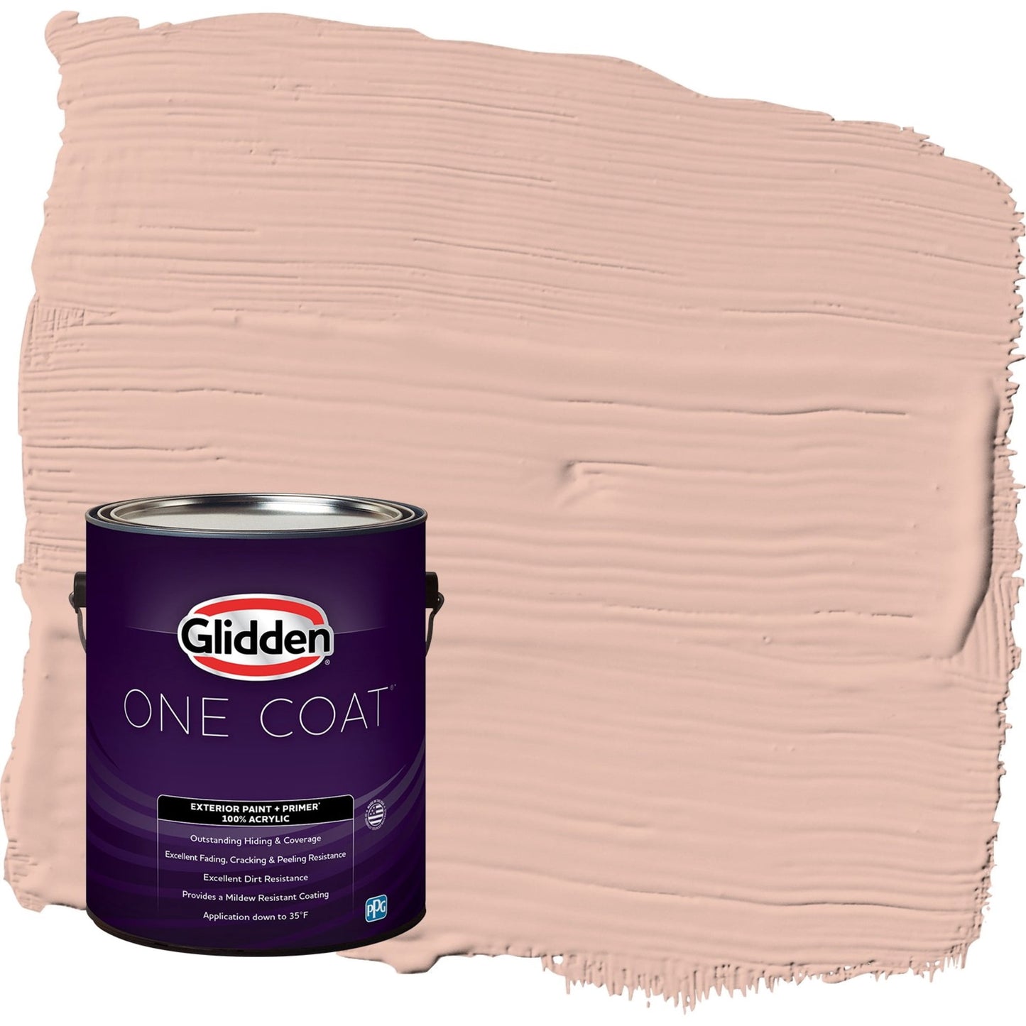 Glidden One Coat Adorable / Orange Semi-Gloss Exterior Paint with Primer, 1 Gallon