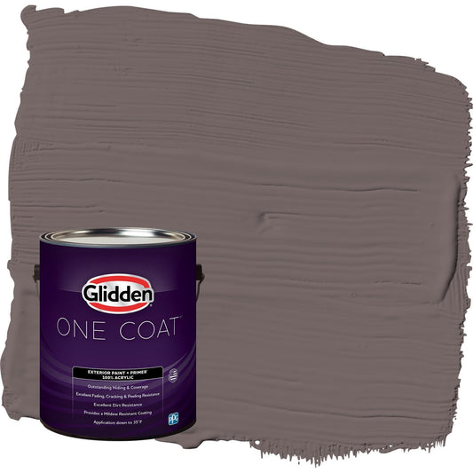 Glidden One Coat Eagle Eye / Brown Semi-Gloss Exterior Paint with Primer, 1 Gallon