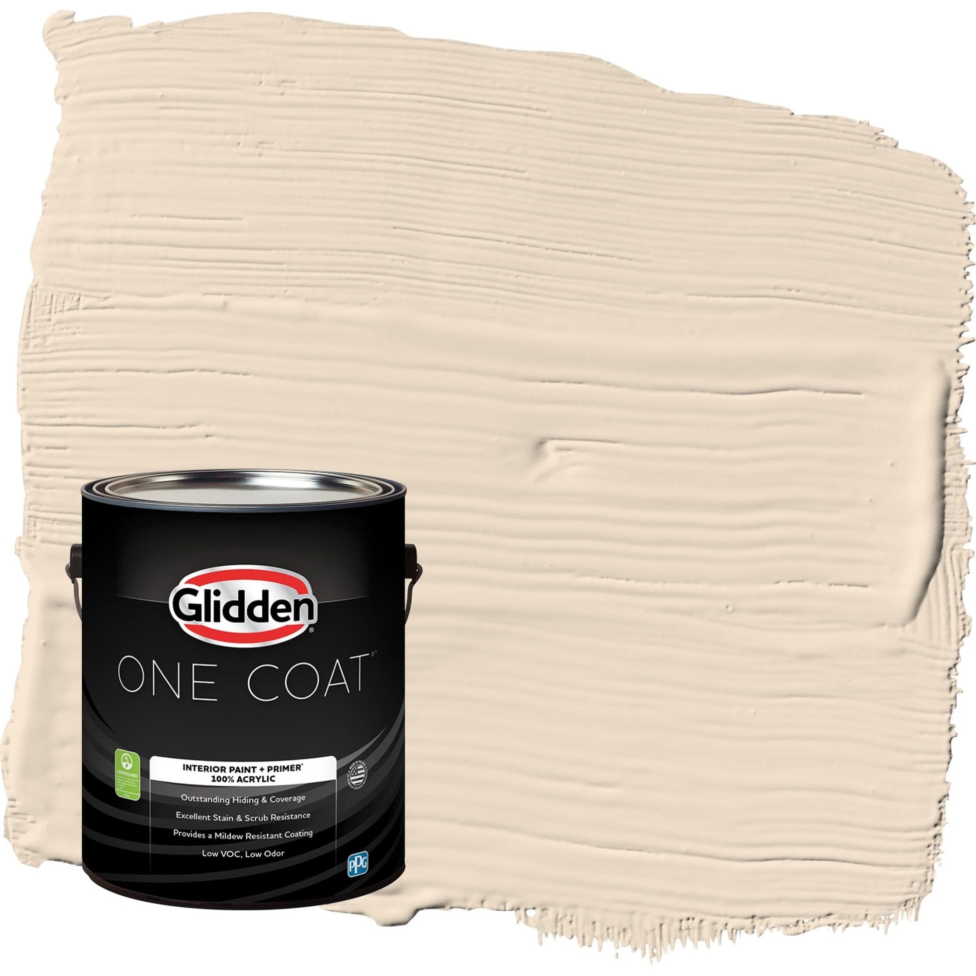 Glidden One Coat Oatmeal Cookie / Beige Semi-Gloss Interior Paint with Primer, 1 Gallon