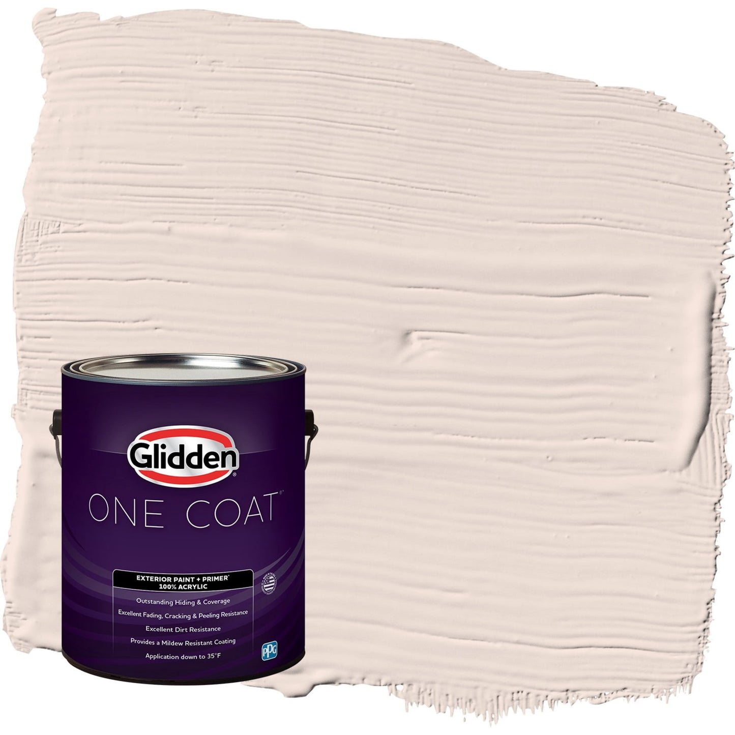 Glidden One Coat Sandy Beach / Orange Semi-Gloss Exterior Paint with Primer, 1 Gallon