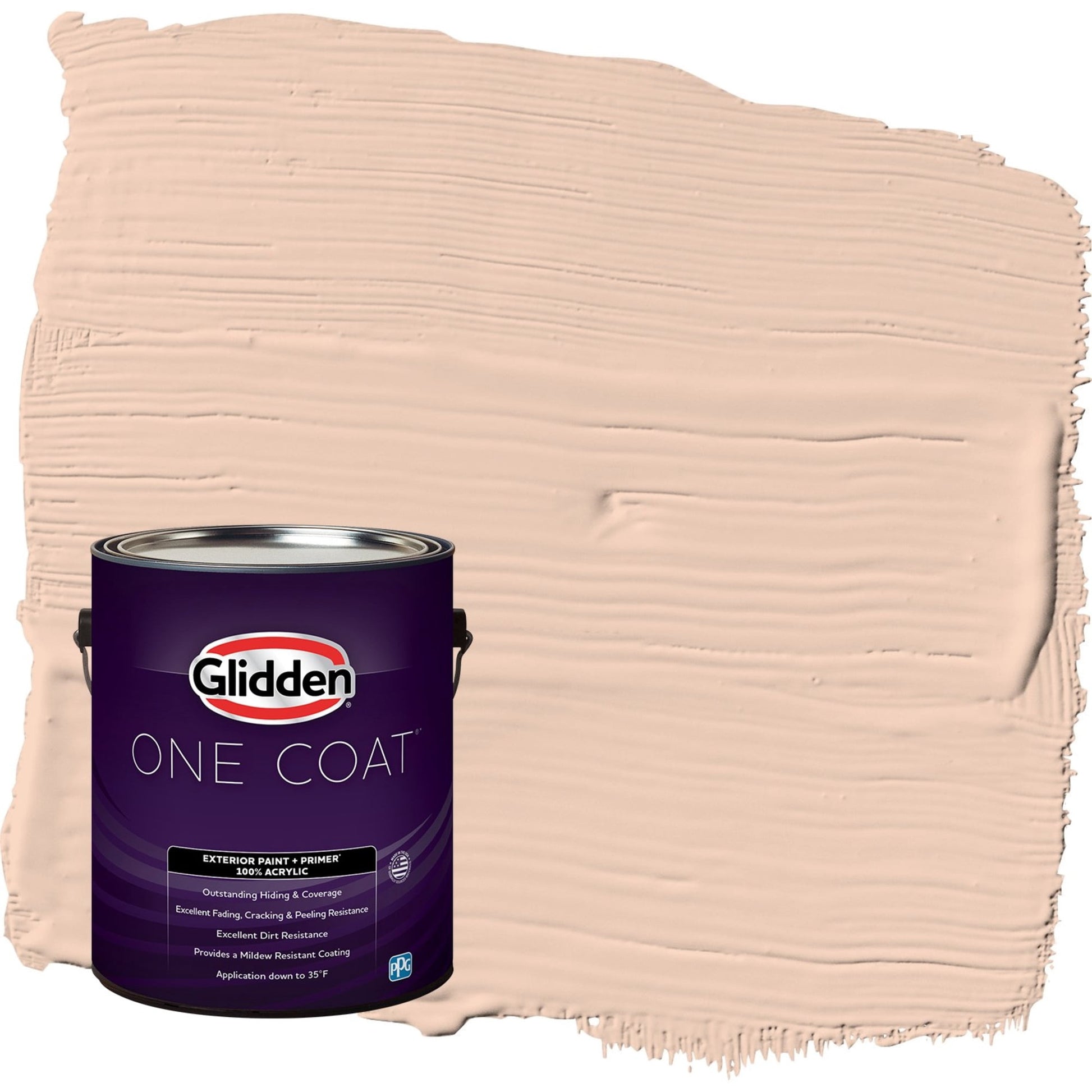 Glidden One Coat Scotchtone / Orange Semi-Gloss Exterior Paint with Primer, 1 Gallon